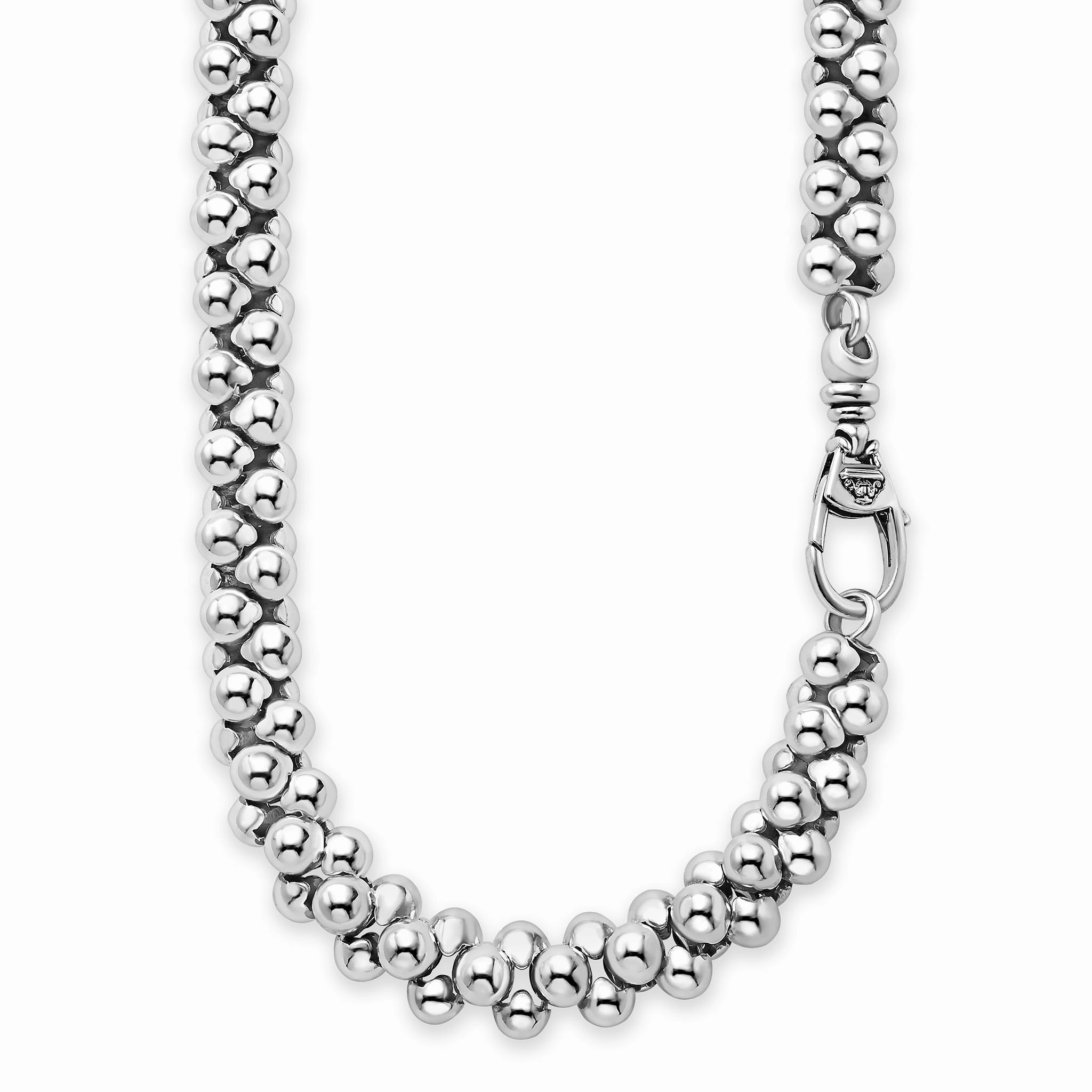 Caviar Bubbly Silver Beaded Necklace