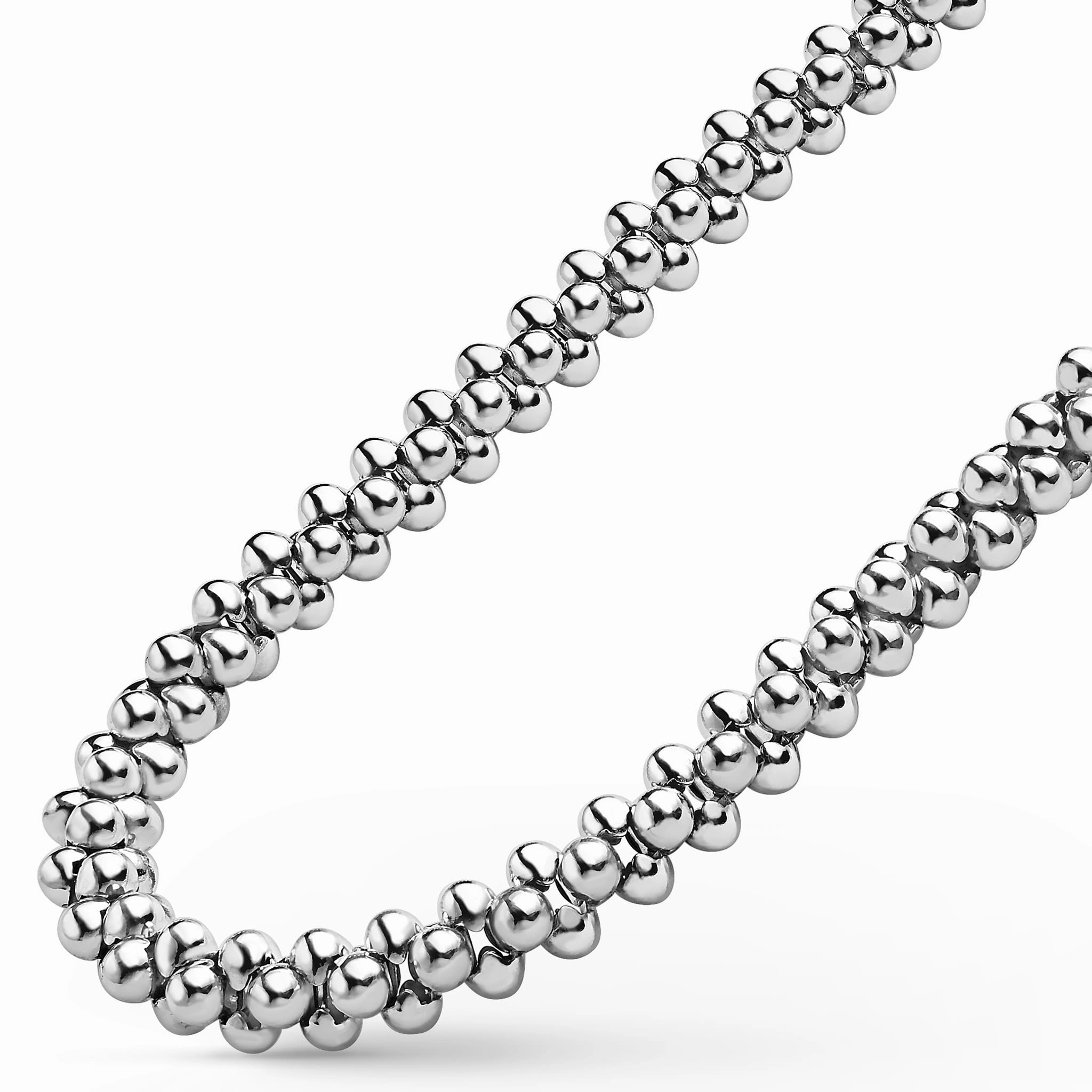 Caviar Bubbly Silver Beaded Necklace