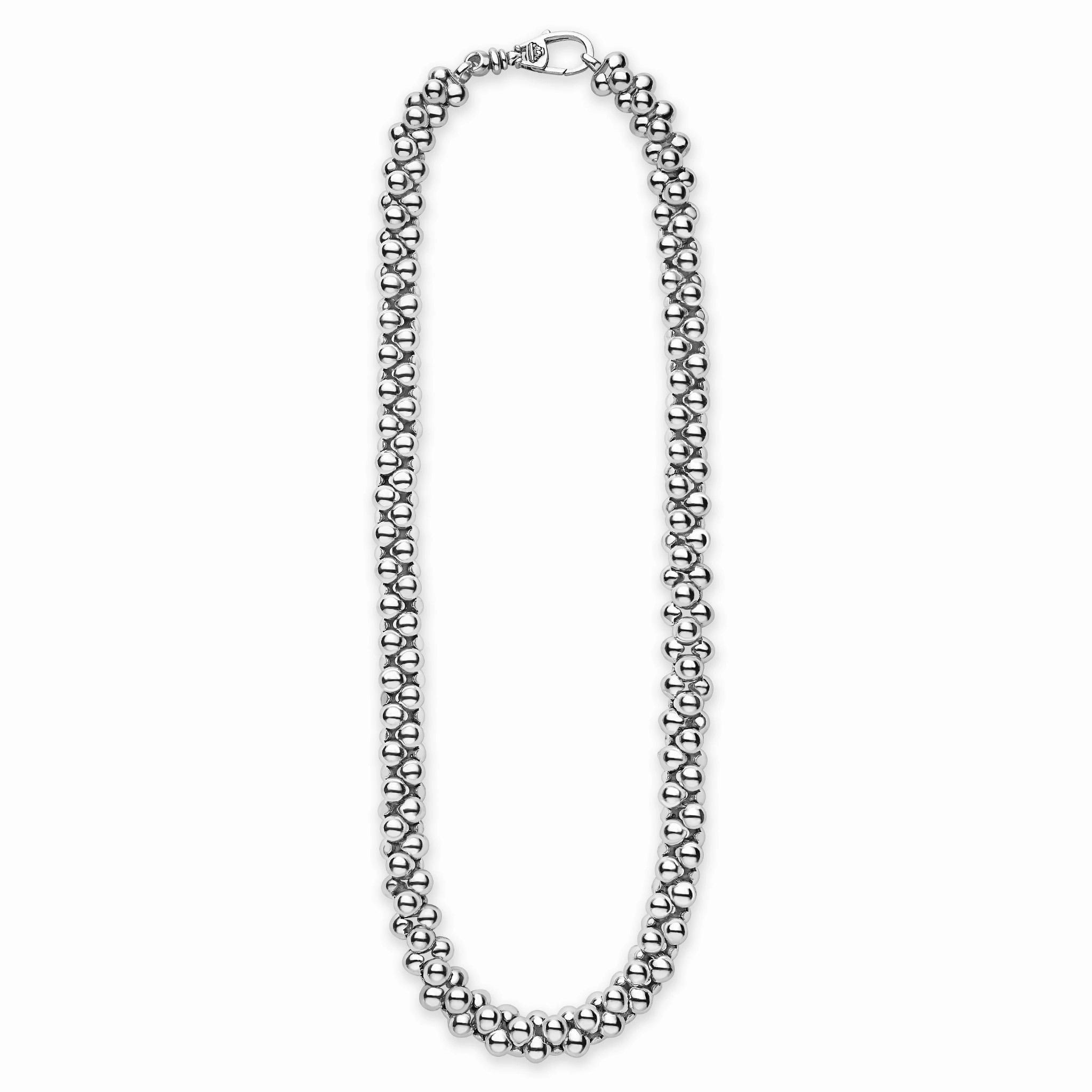 Caviar Bubbly Silver Beaded Necklace
