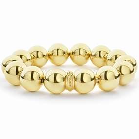 Caviar Gold 18K Gold Bead Bracelet | 15mm