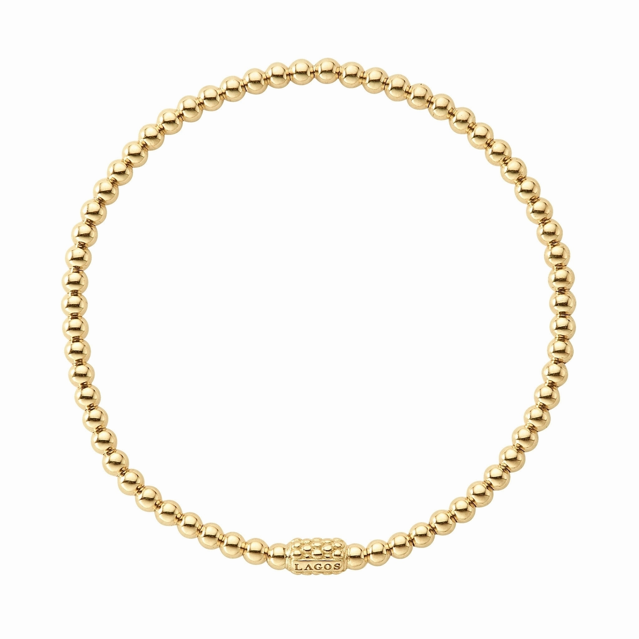 Caviar Gold 18K Gold Bead Bracelet | 3mm