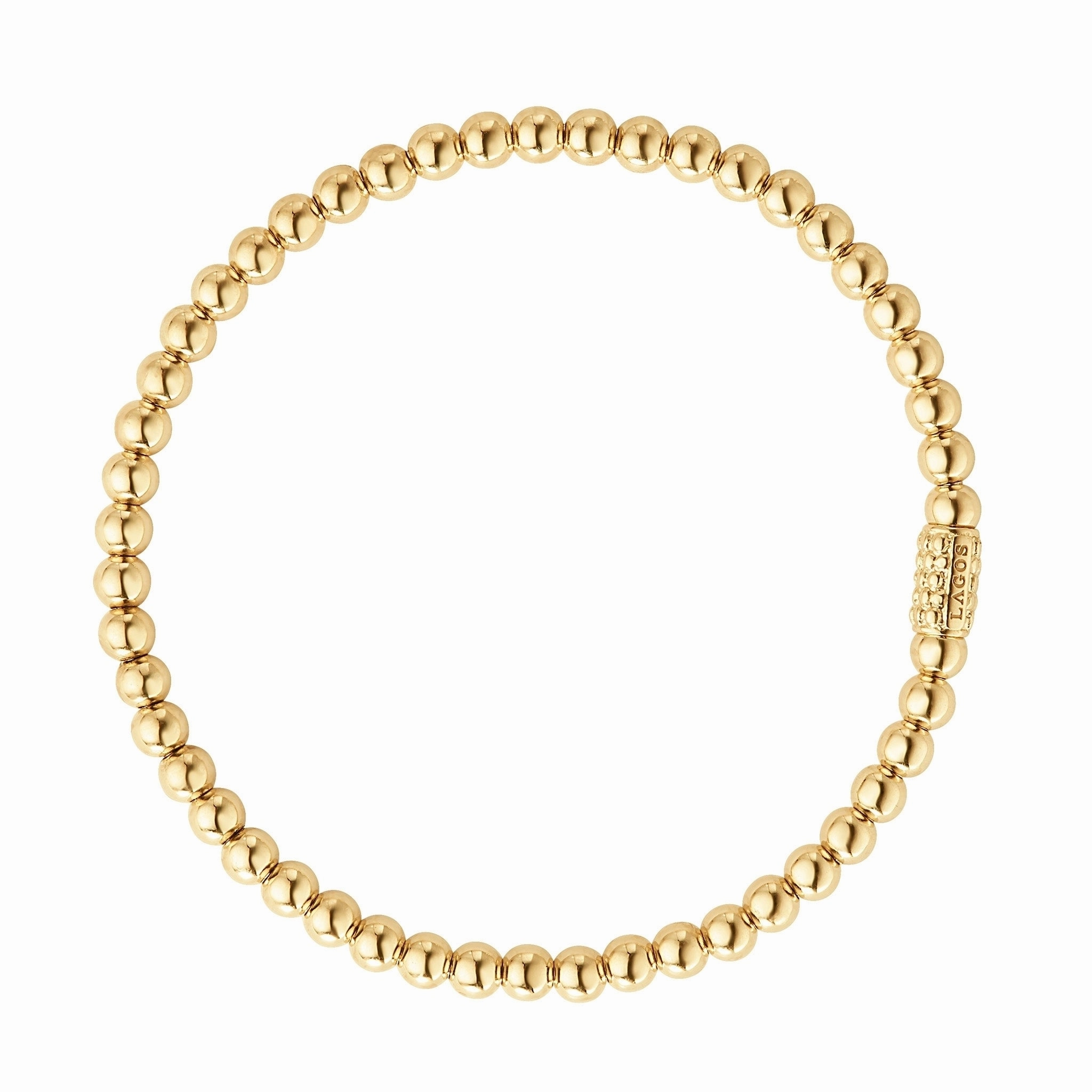 Caviar Gold 18K Gold Bead Bracelet | 4mm