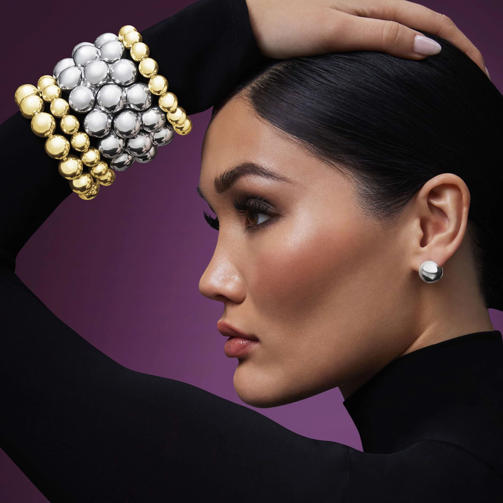 Caviar Gold 18K Gold Bead Bracelet | 8mm