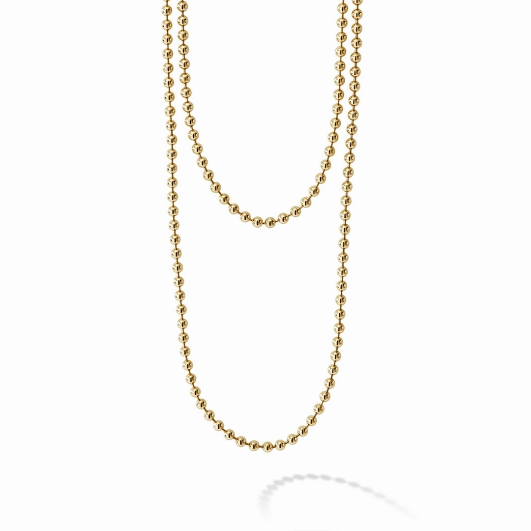 Caviar Gold 18K Gold Beaded Necklace