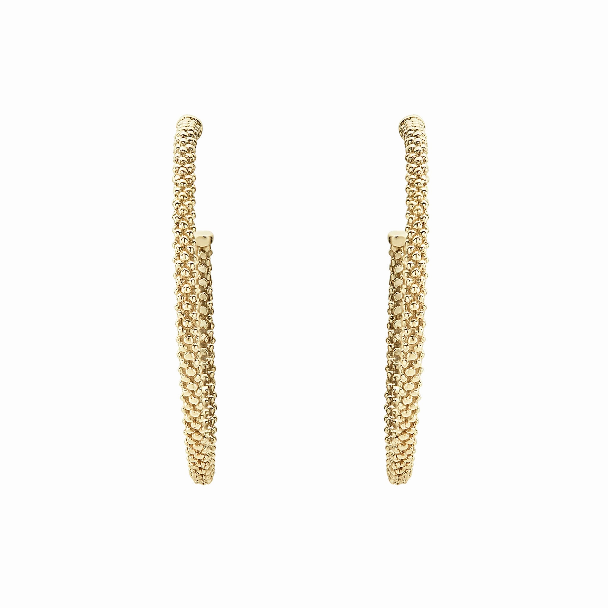 Caviar Gold 18K Gold Caviar Hoop Earrings