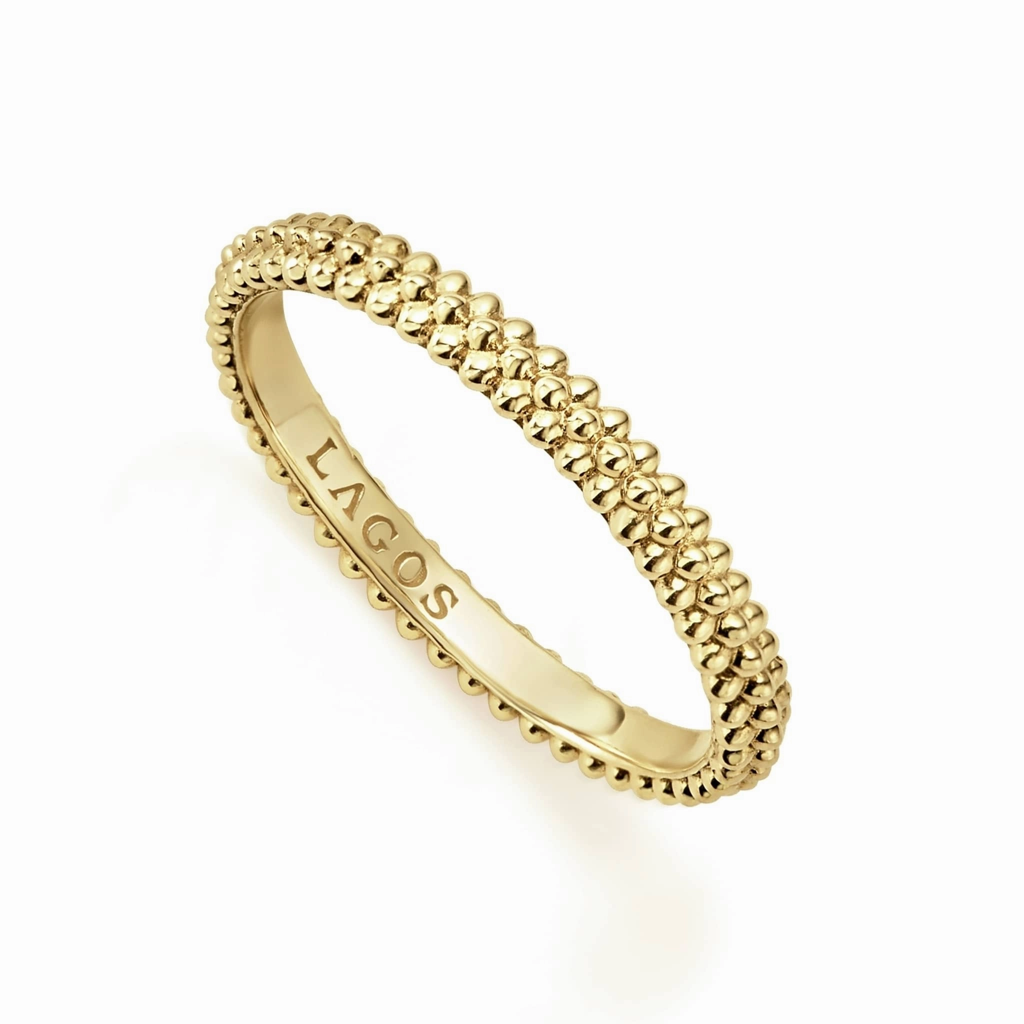 Caviar Gold 18K Gold Caviar Stacking Ring