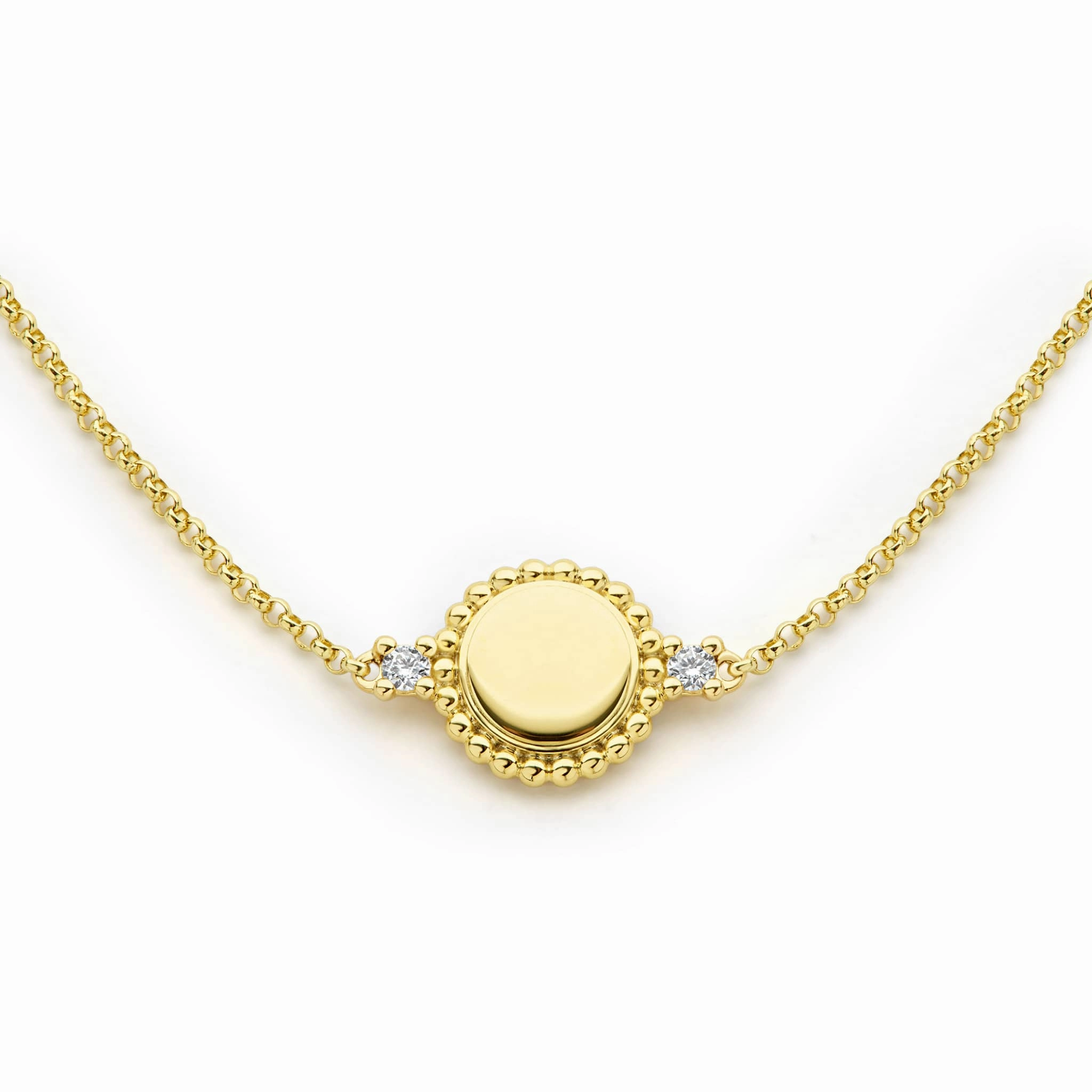 Caviar Gold 18K Gold Diamond Circle Bracelet