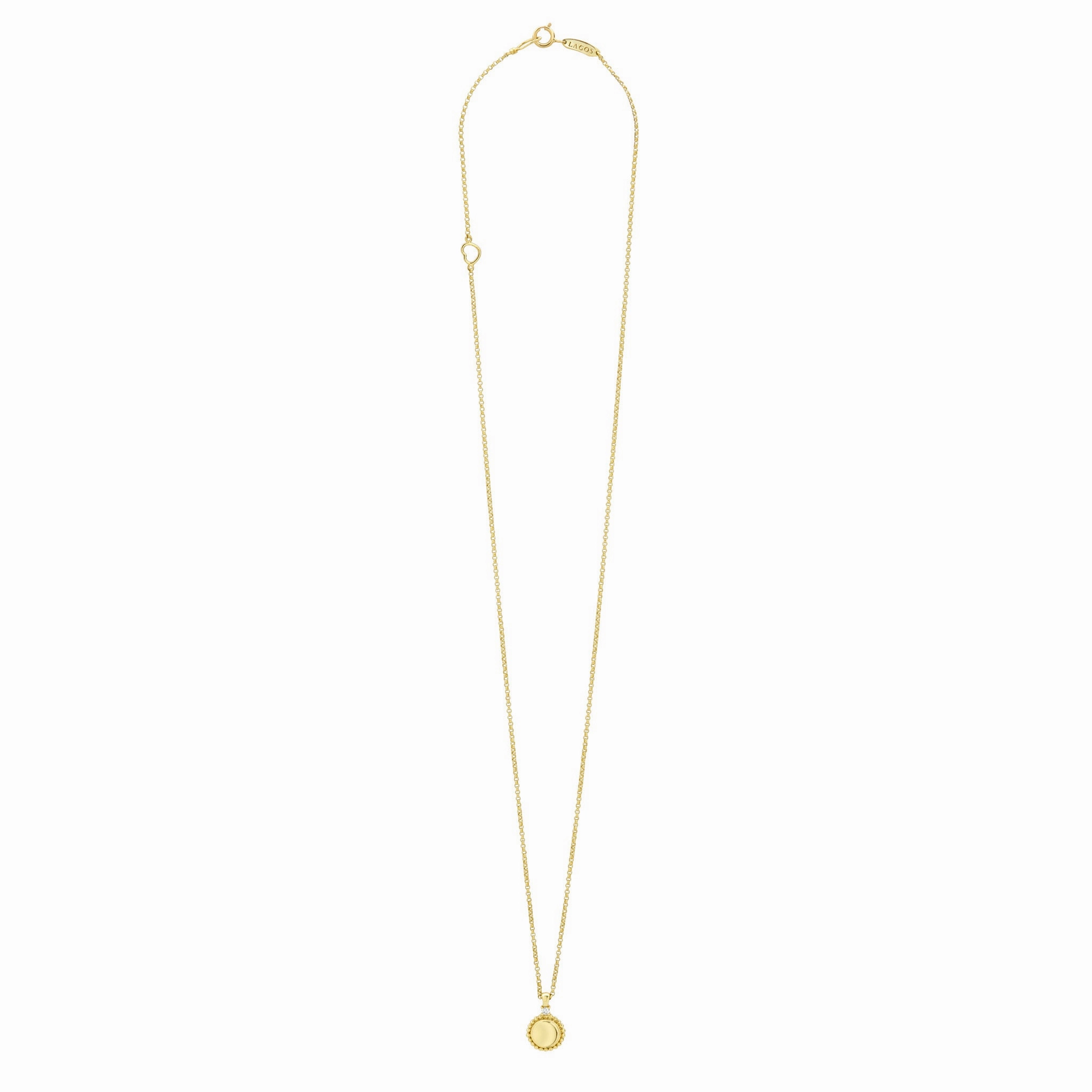 Caviar Gold 18K Gold Diamond Pendant Necklace