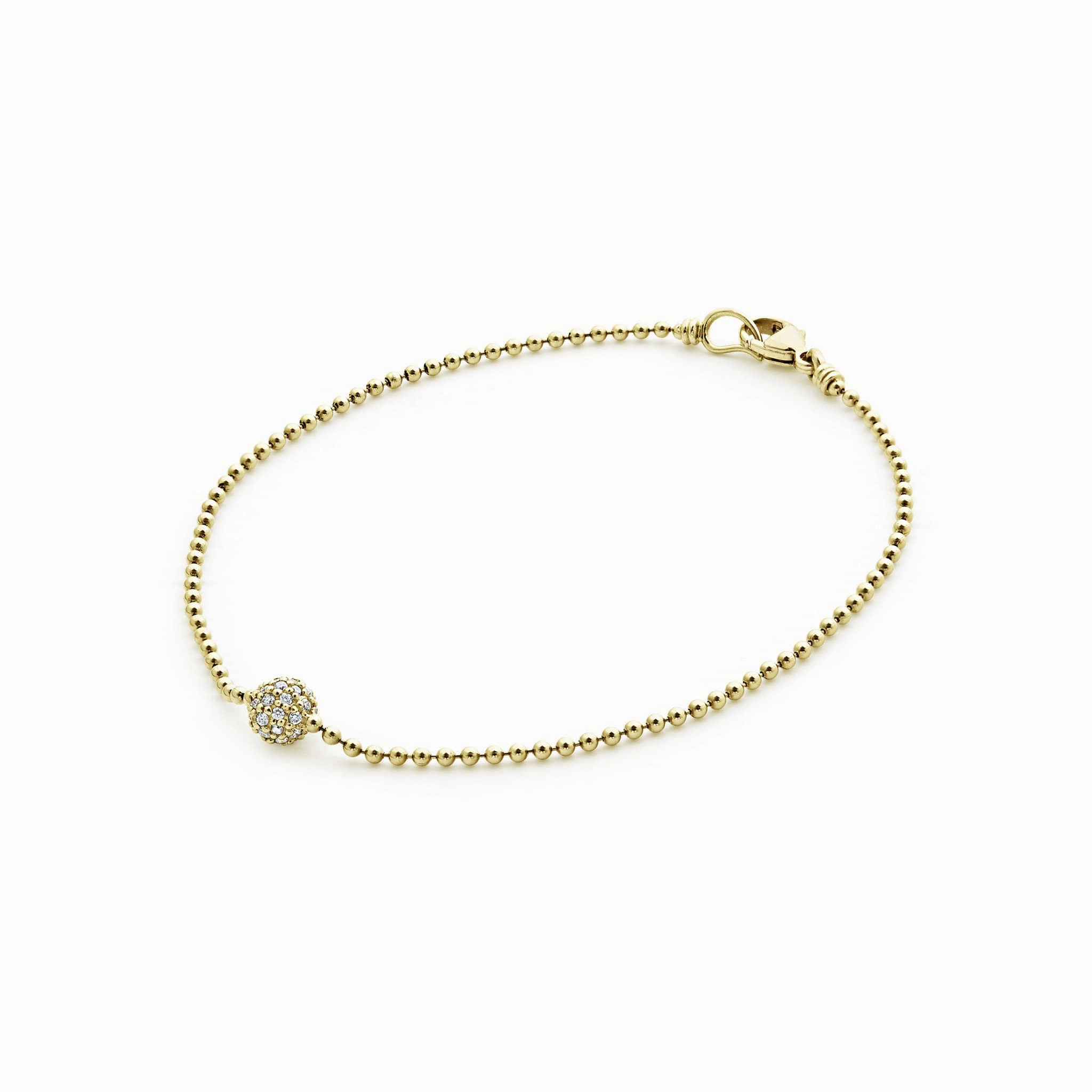 Caviar Gold 18K Gold Diamond Sphere Bracelet