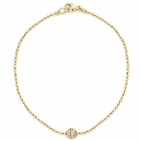 Caviar Gold 18K Gold Diamond Sphere Bracelet