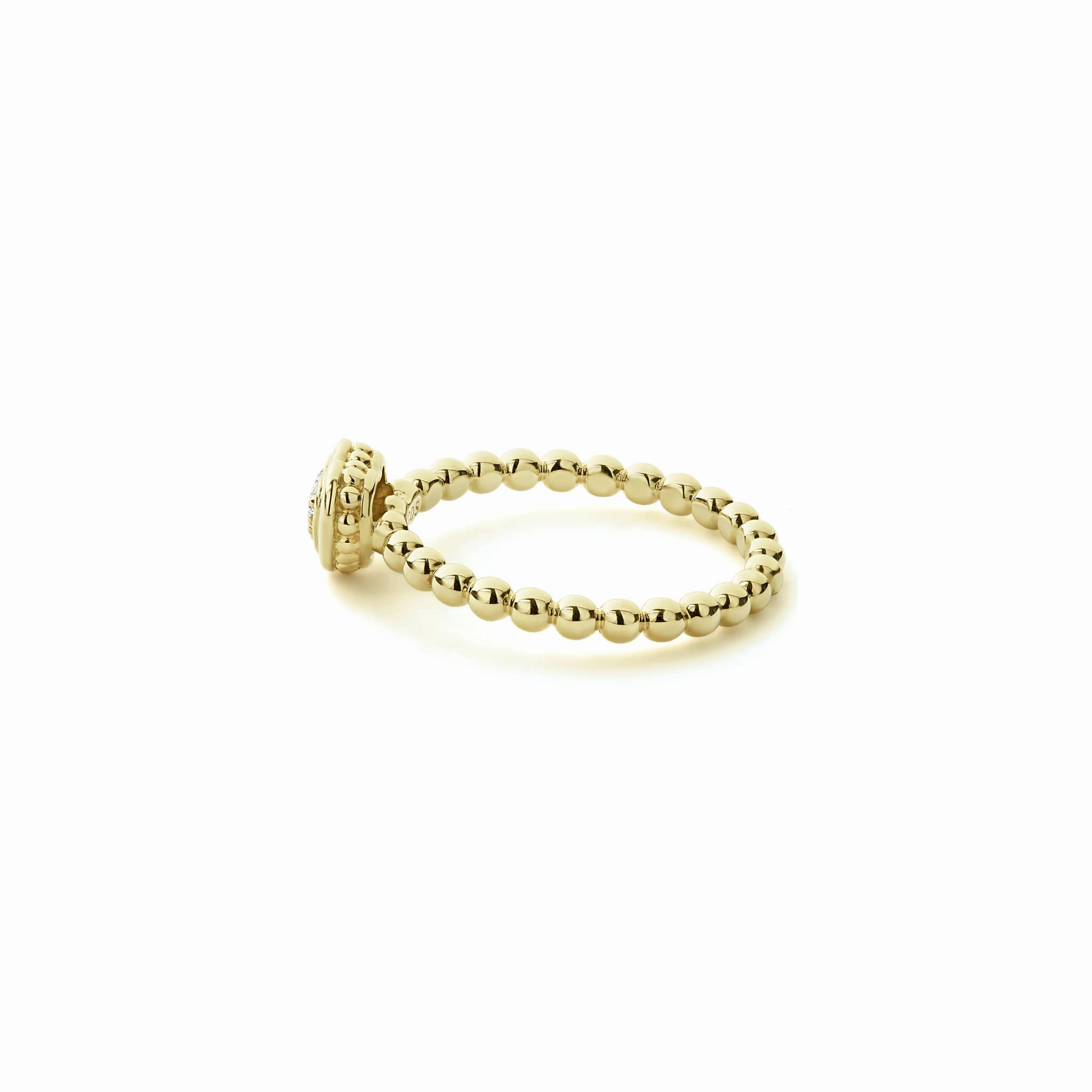 Caviar Gold 18K Gold Heart Diamond Ring