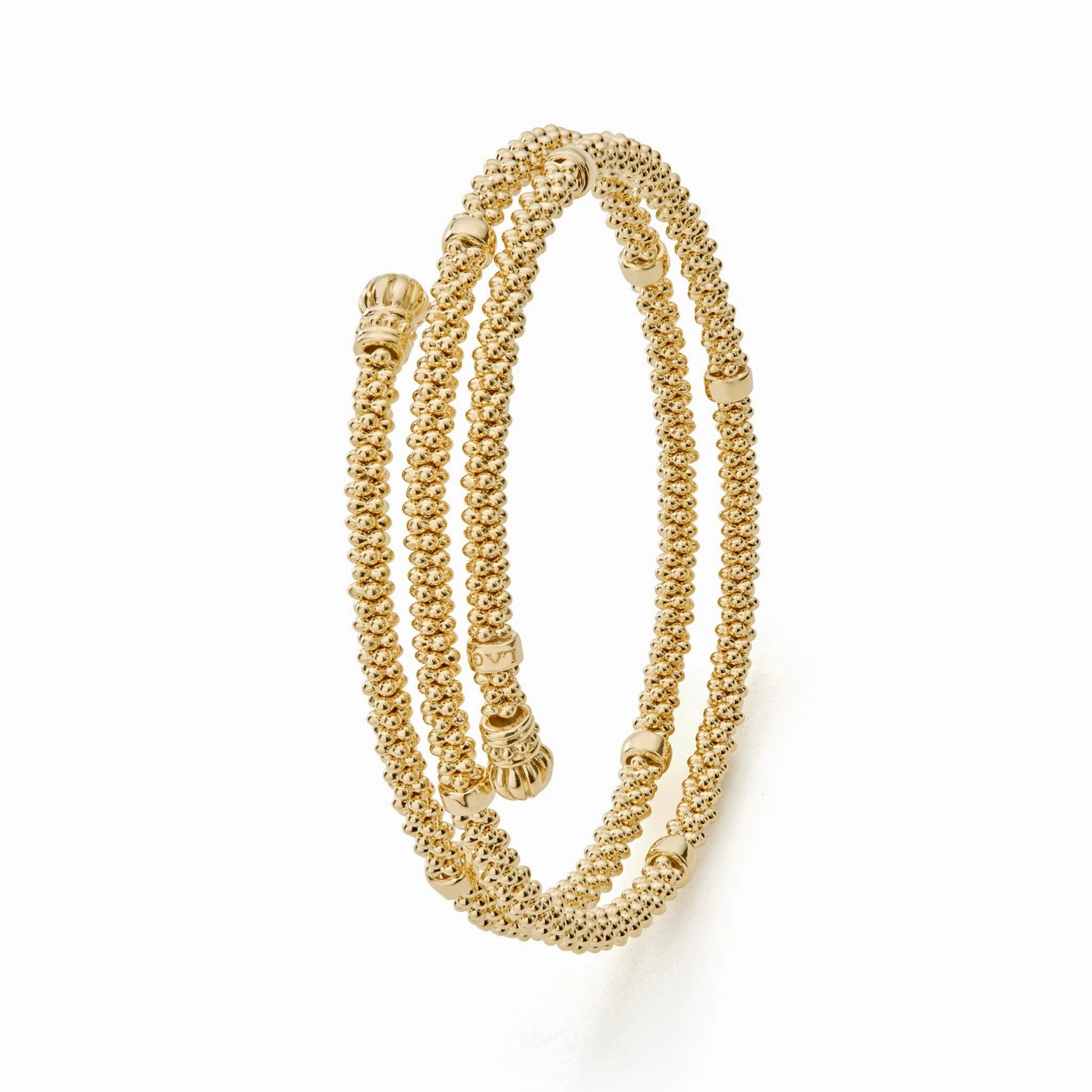 Caviar Gold 18K Gold Wrap Bracelet