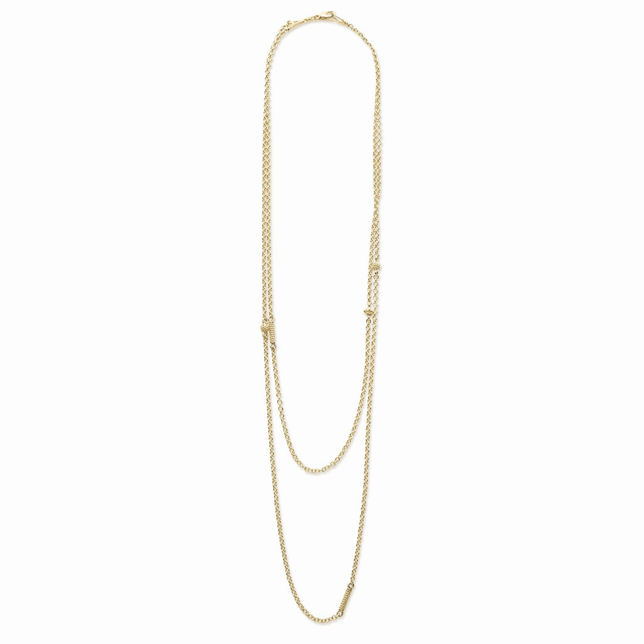 Caviar Gold 32 Inch Gold Caviar Chain Necklace