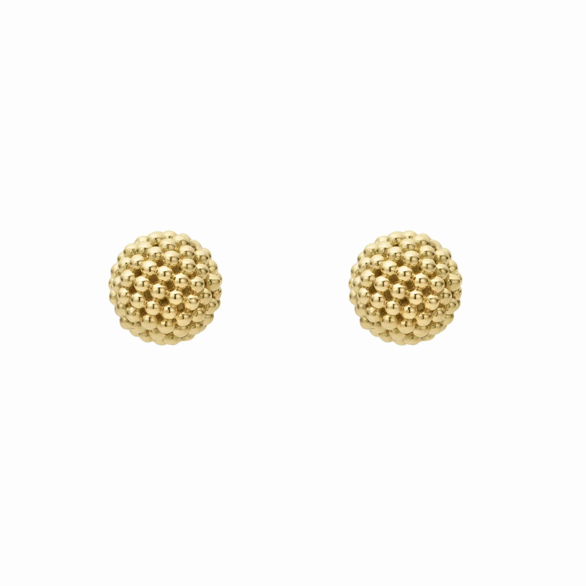 Caviar Gold Beaded 18K Gold Stud Earrings