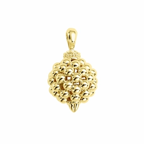 Caviar Gold Elevated Caviar Beaded Pendant