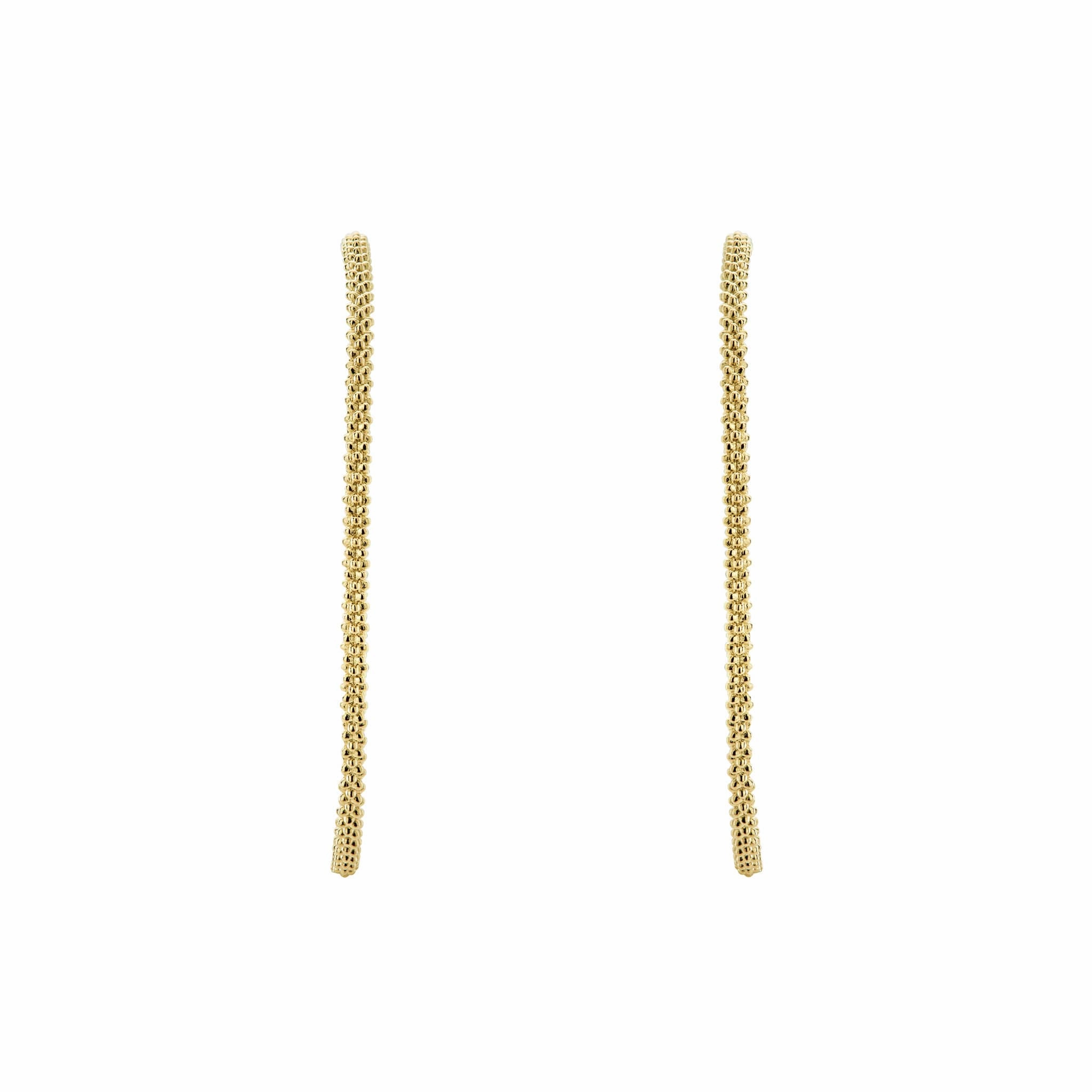 Caviar Gold Large 18K Gold Caviar Hoop Earrings