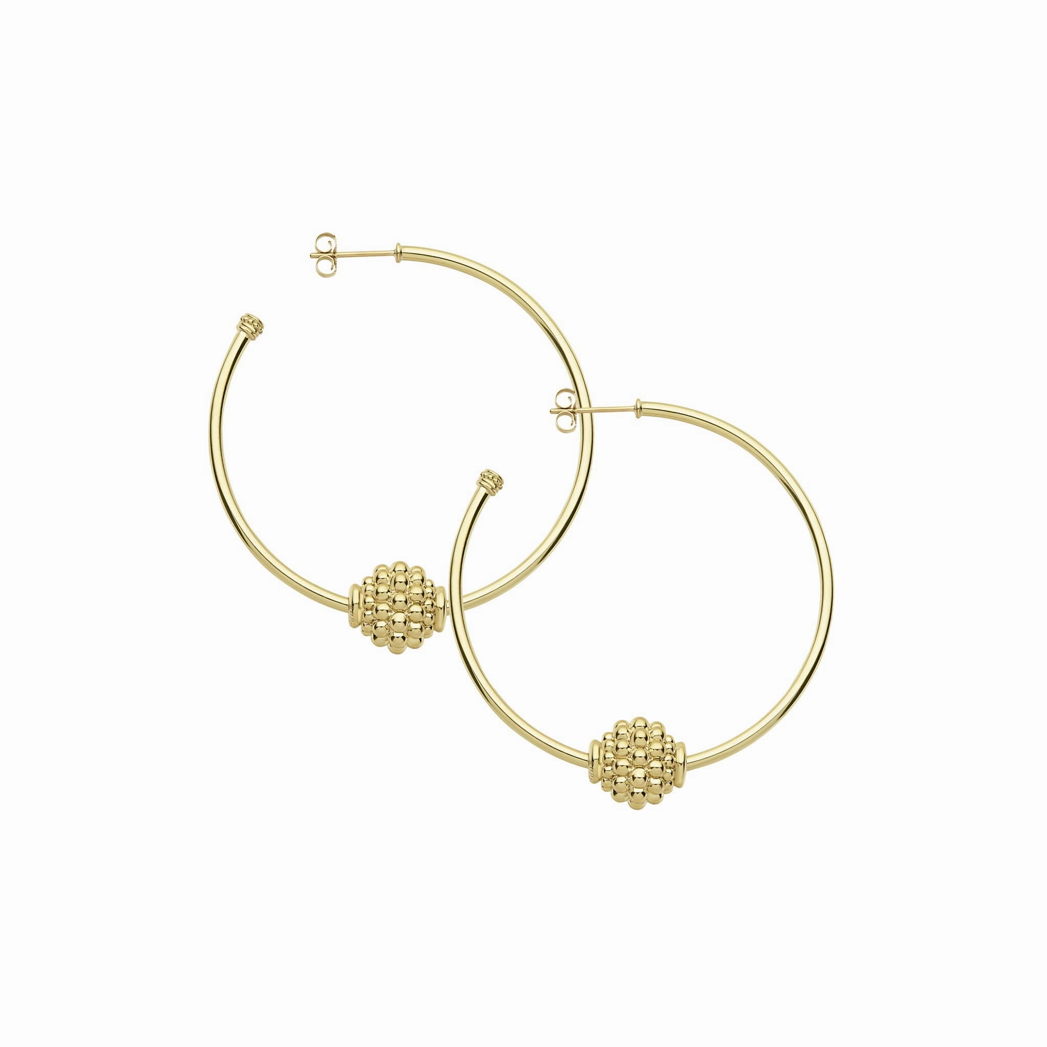 Caviar Gold Medium 18K Gold Caviar Ball Hoop Earrings