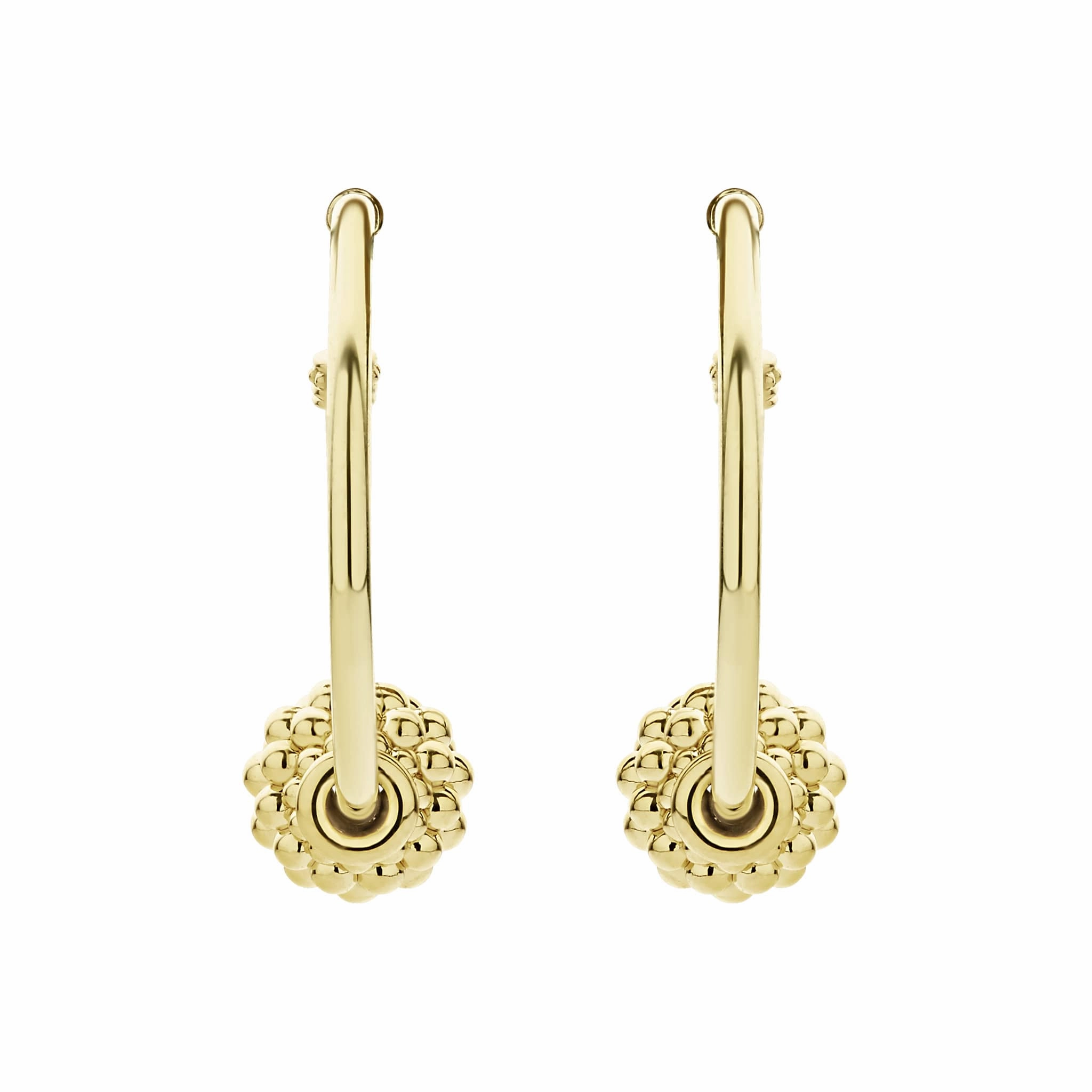 Caviar Gold Small 18K Gold Caviar Ball Hoop Earrings