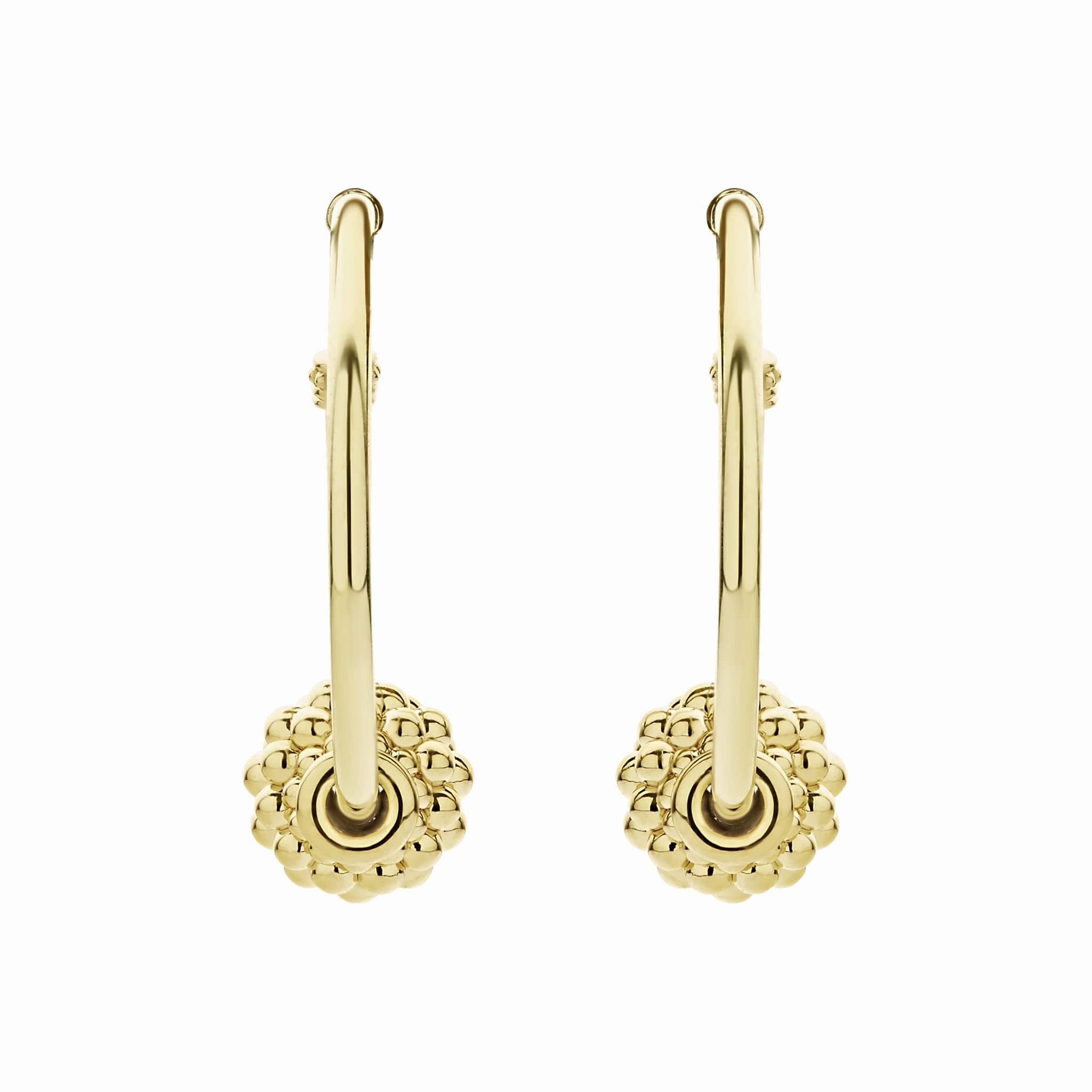 Caviar Gold Small 18K Gold Caviar Ball Hoop Earrings