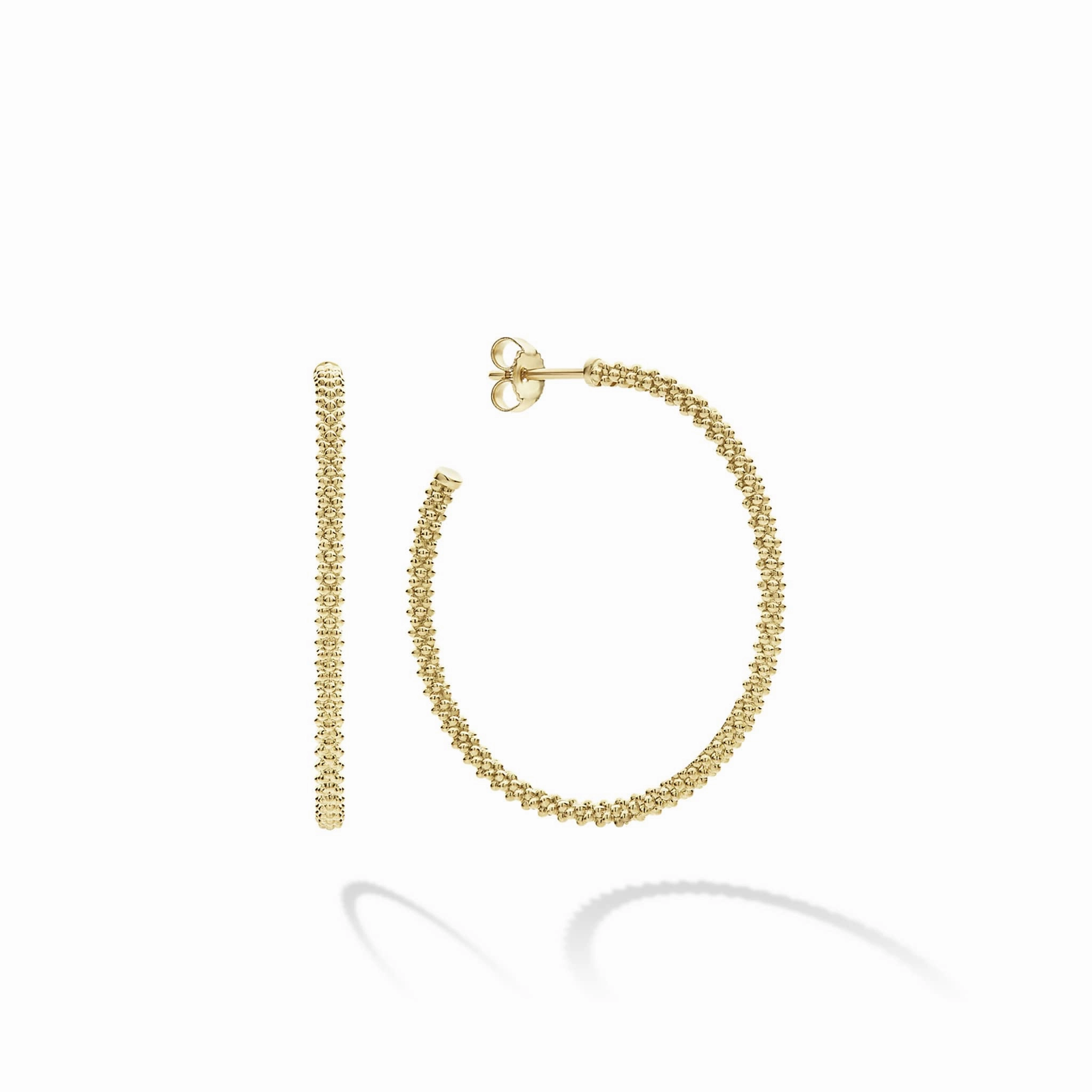 Caviar Gold Small 18K Gold Caviar Hoop Earrings