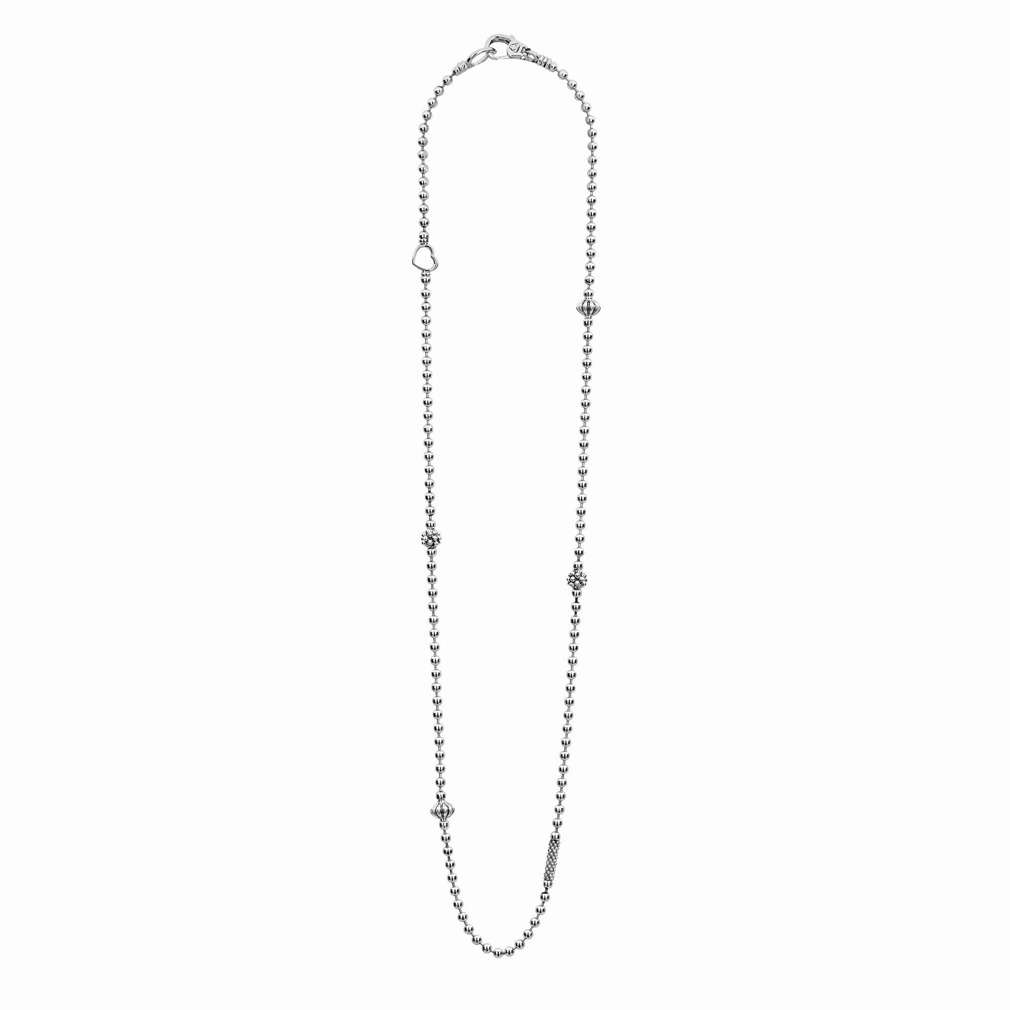 Caviar Icon Silver Caviar Beaded Necklace