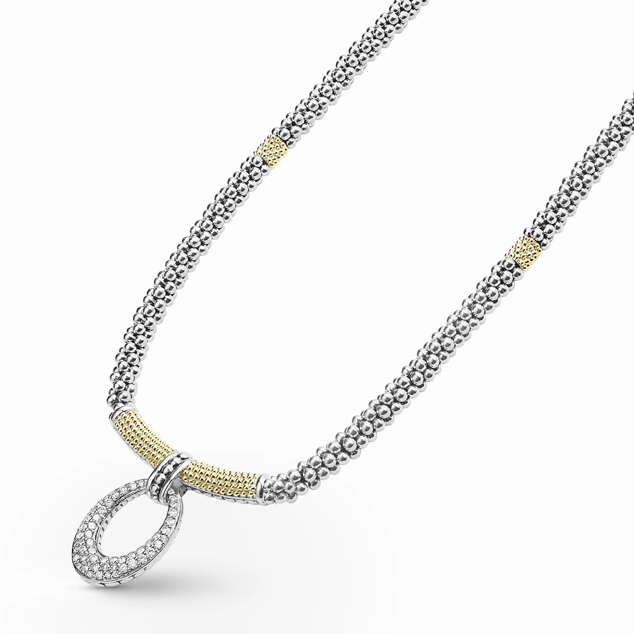 Caviar Lux Diamond Oval Caviar Necklace