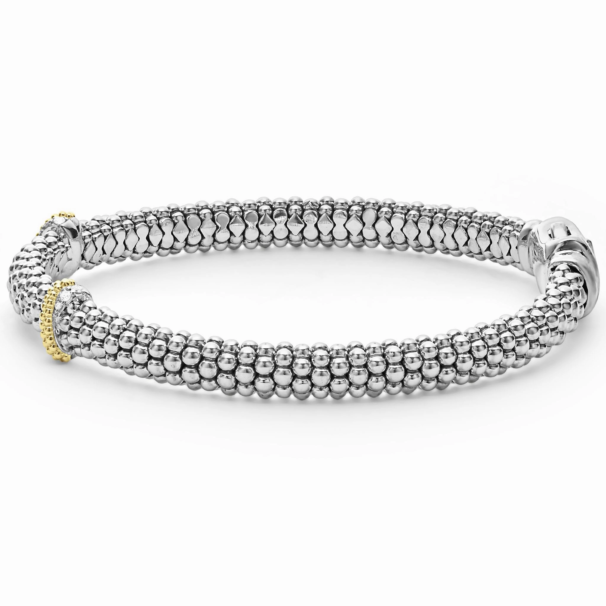 Caviar Lux Double X Caviar Diamond Bracelet | 6mm