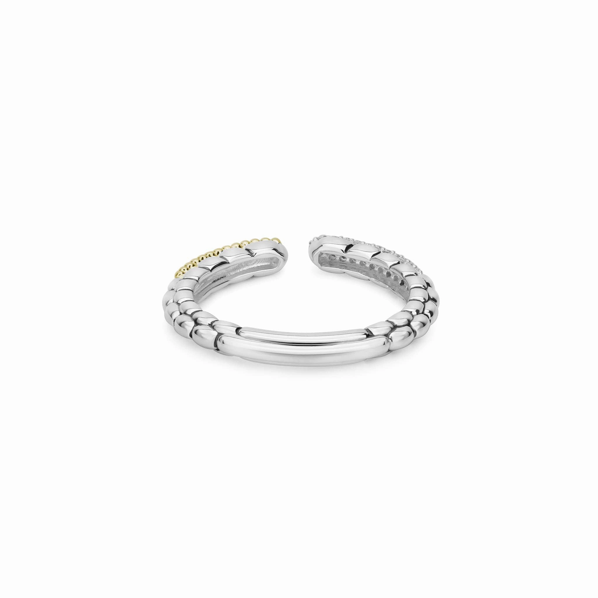 Caviar Lux Open Diamond Stacking Ring