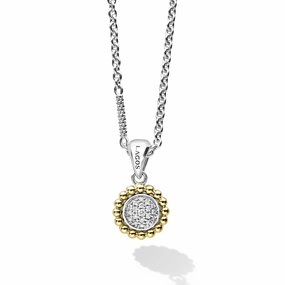 Caviar Lux Two-Tone Diamond Pendant Necklace