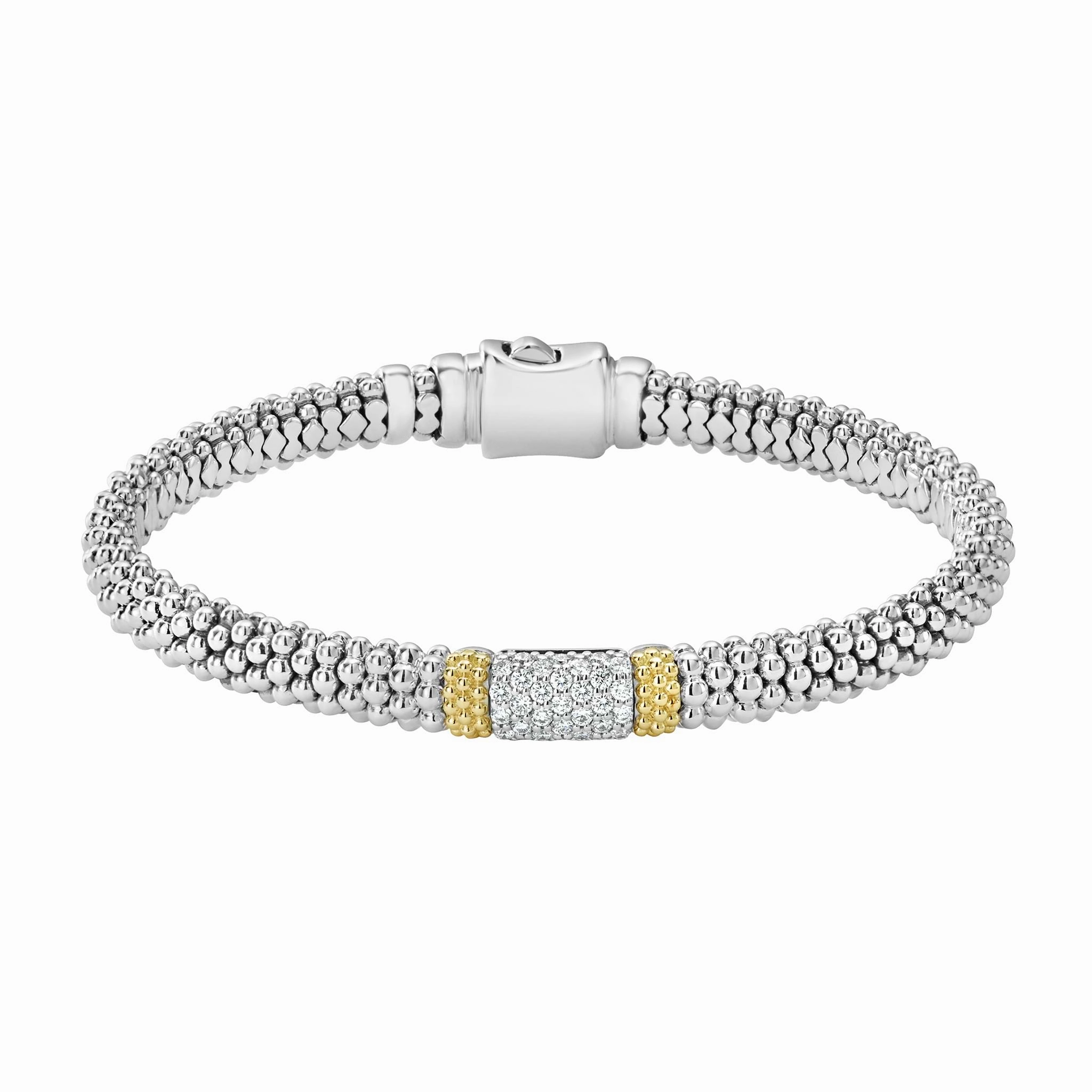 Caviar Lux Two-Tone Lux Diamond Bracelet Gift Set