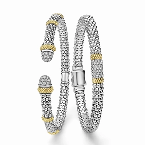 Caviar Lux Two-Tone Lux Diamond Bracelet Gift Set