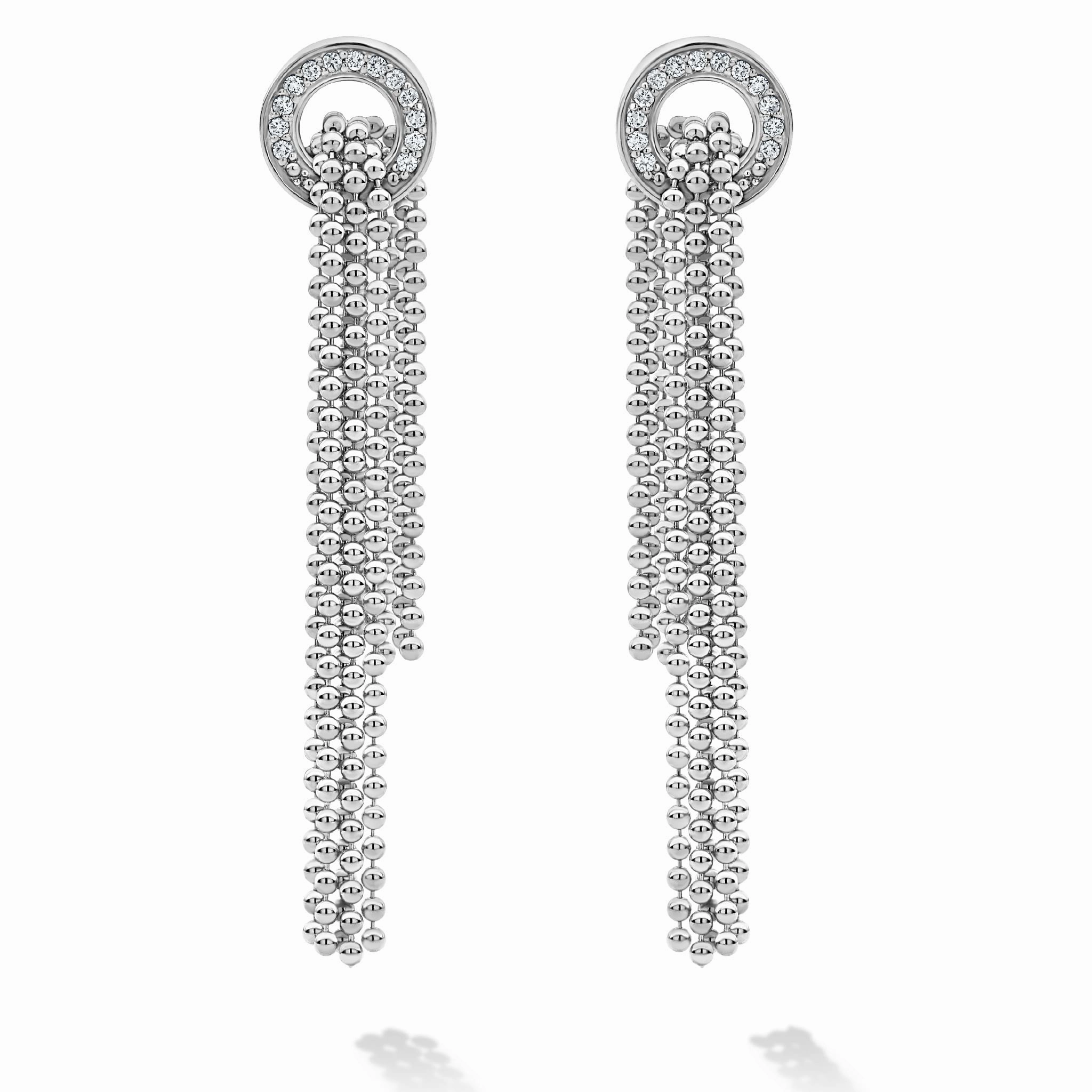 Caviar Spark Cascading Caviar Diamond Earrings