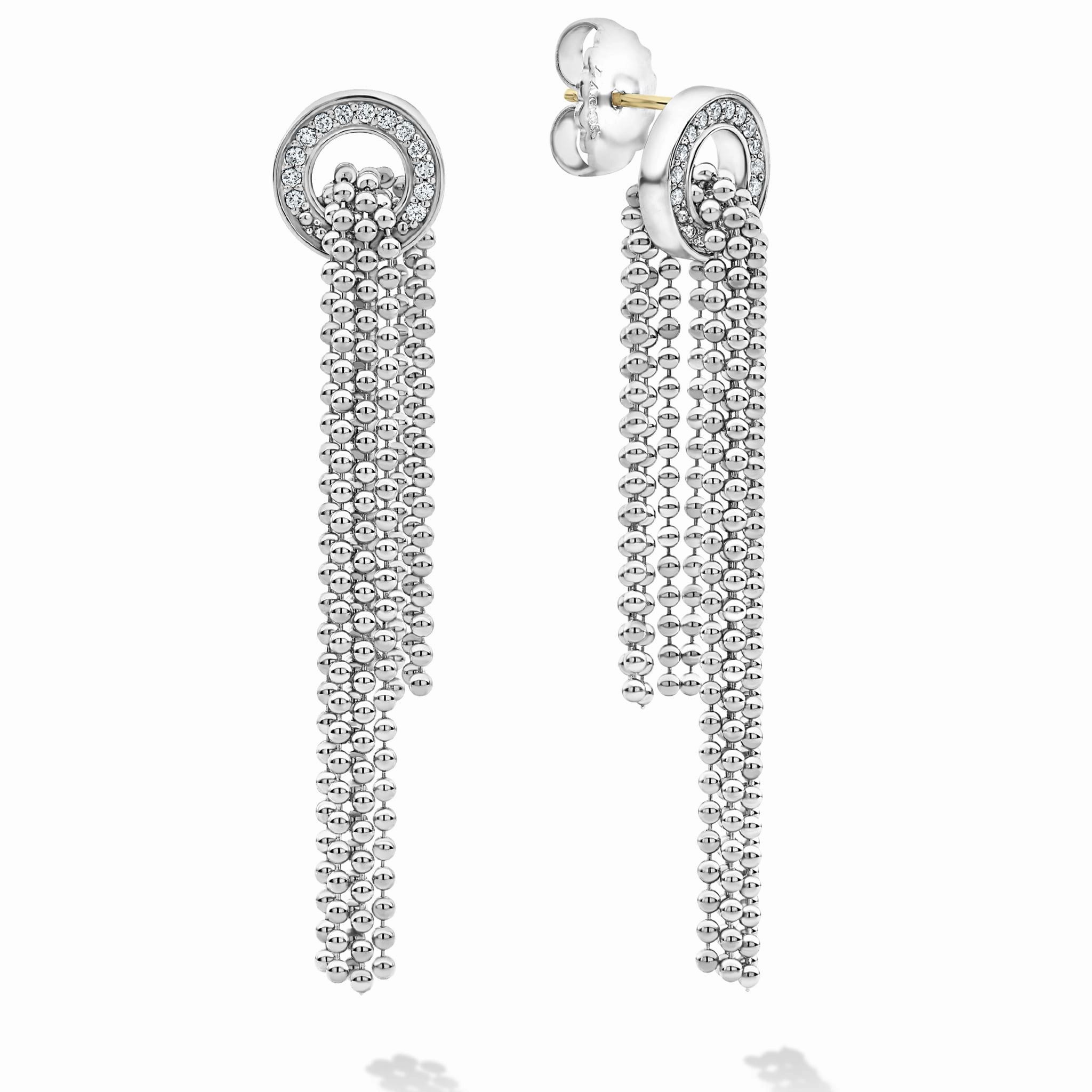 Caviar Spark Cascading Caviar Diamond Earrings
