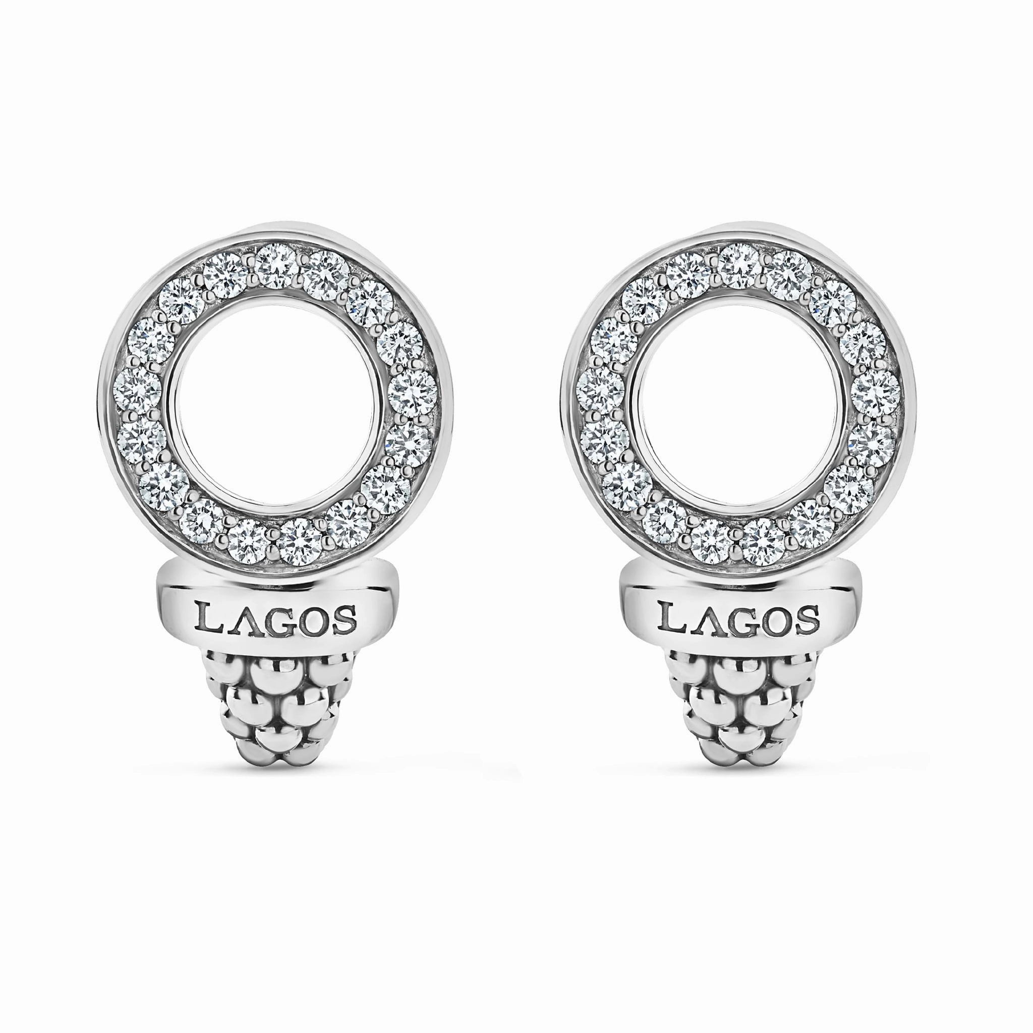 Caviar Spark Caviar Circle Diamond Earrings