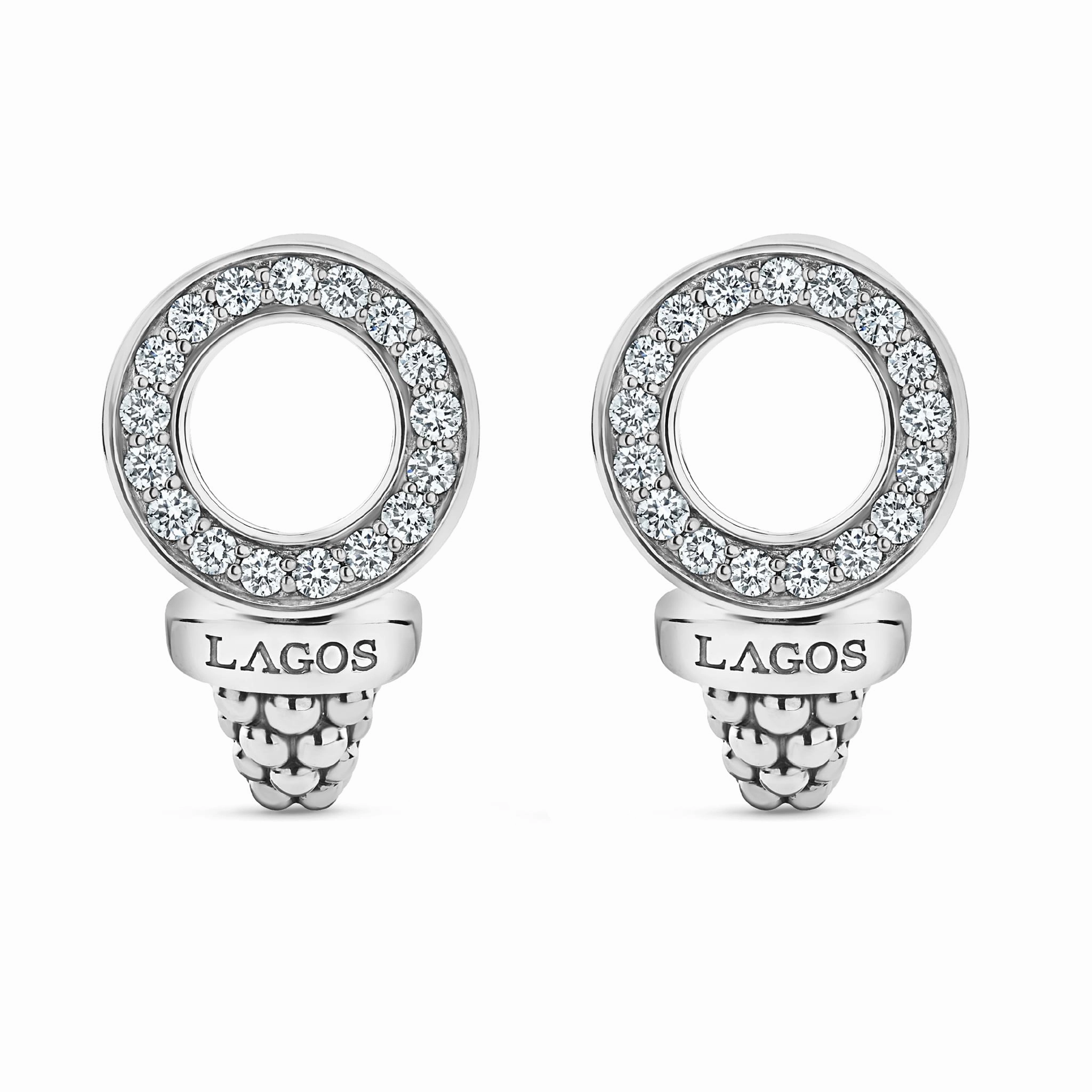 Caviar Spark Caviar Circle Diamond Earrings
