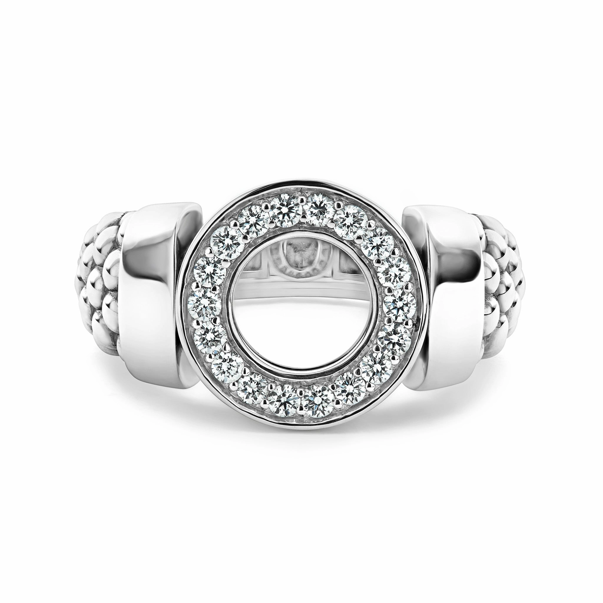 Caviar Spark Diamond Circle Caviar Ring