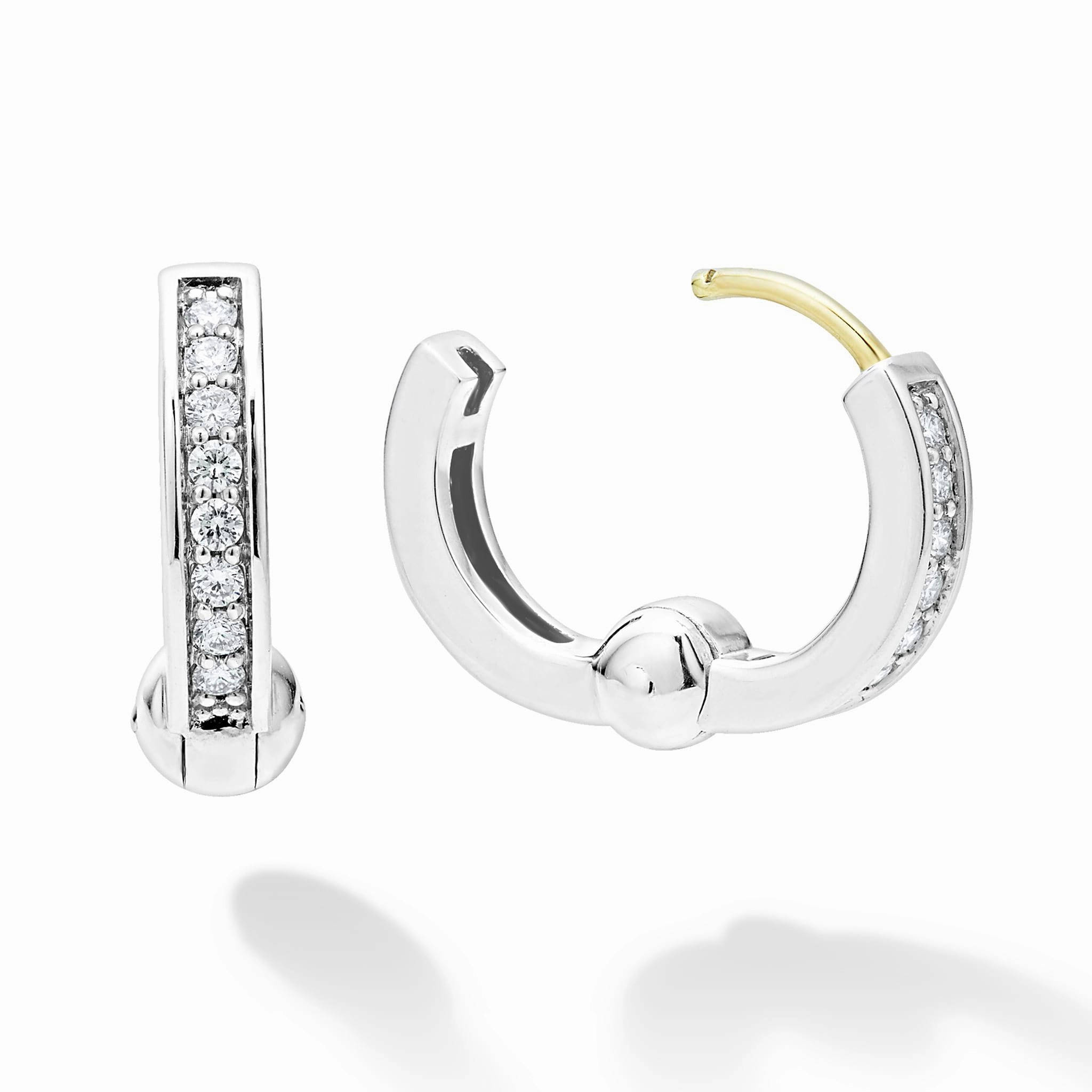 Caviar Spark Diamond Huggie Earrings
