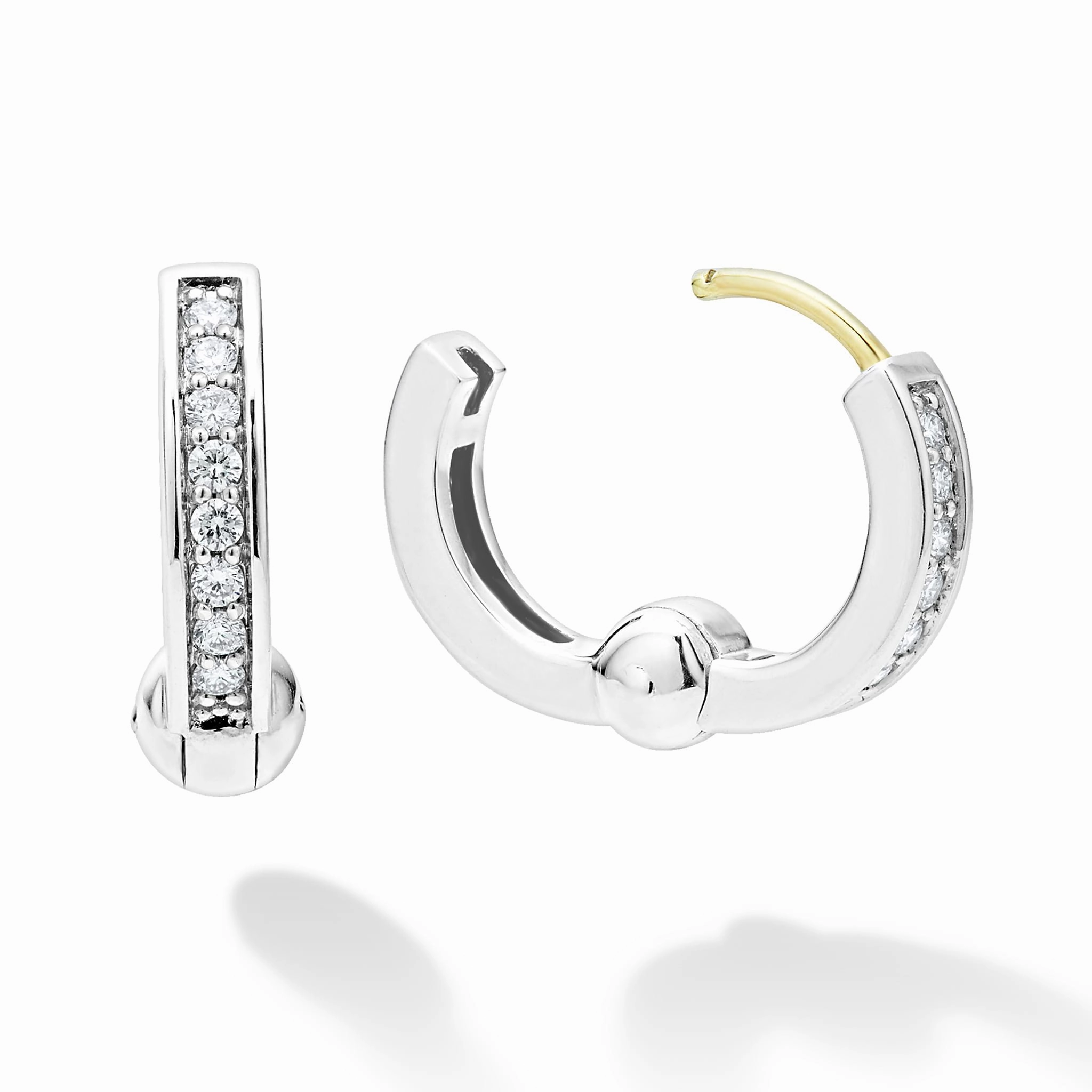 Caviar Spark Diamond Huggie Earrings