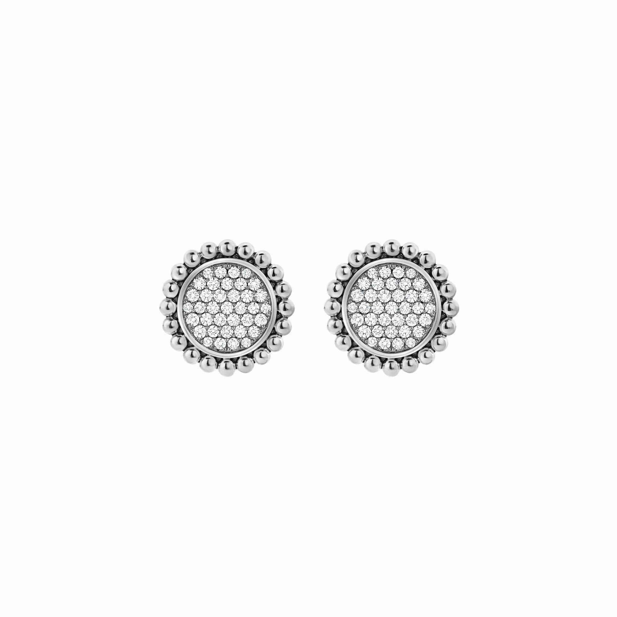 Caviar Spark Large Caviar Circle Diamond Earrings