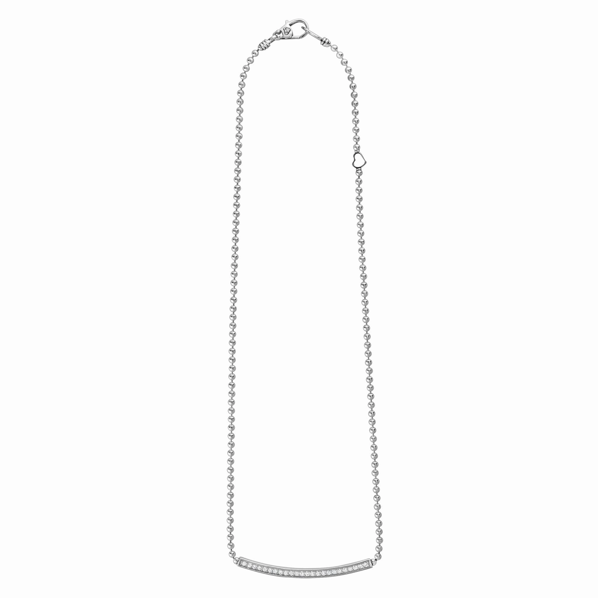 Caviar Spark Large Station Diamond Beaded Necklace