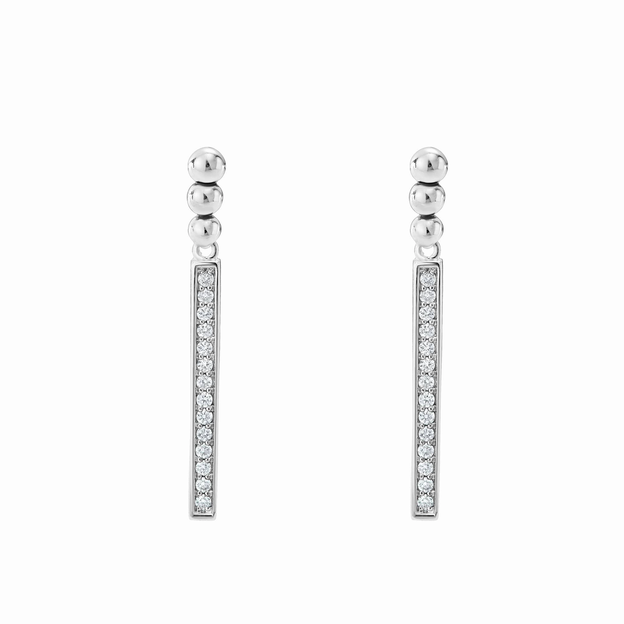 Caviar Spark Linear Diamond Earrings