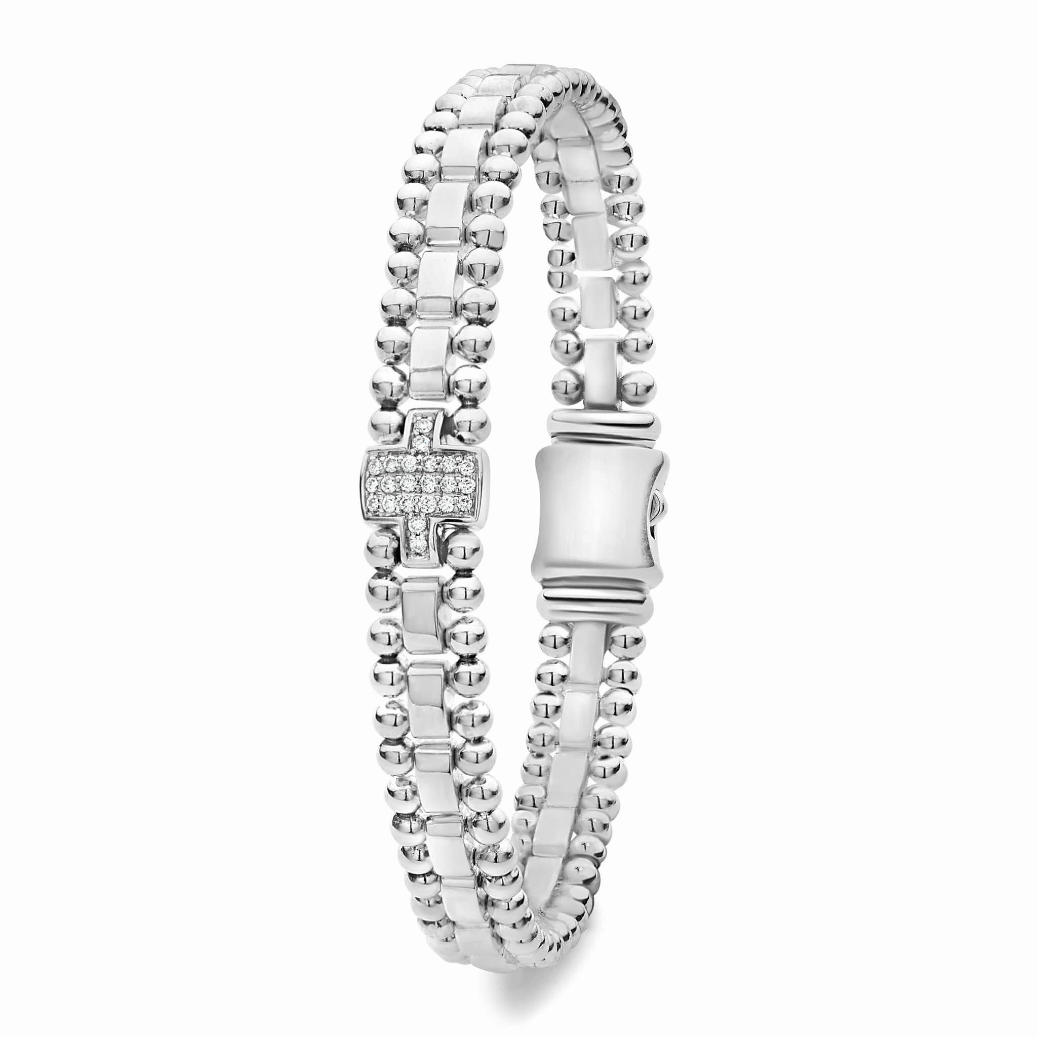 Caviar Spark Single Station Diamond Link Bracelet