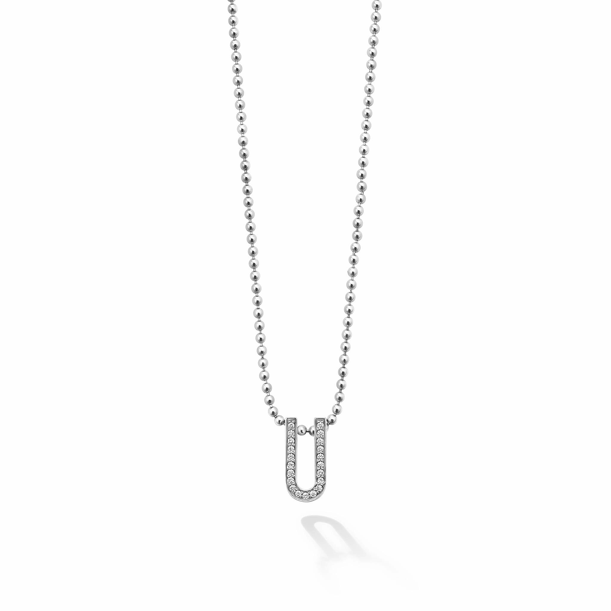 Caviar Spark Small Linear Diamond Pendant Necklace