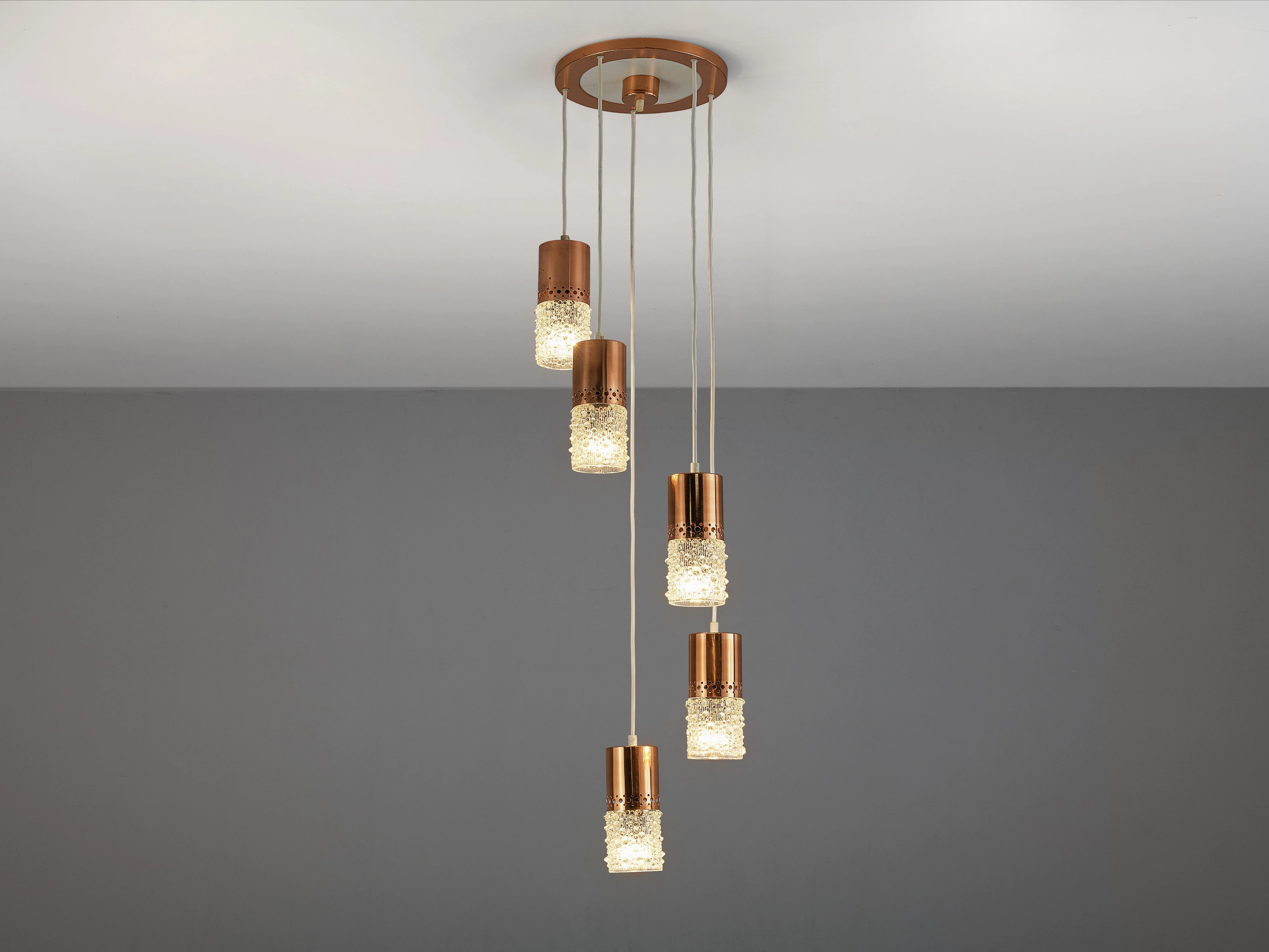 Ceiling Light with Five Pendants in Copper and Glass Knife Set,Kitchen Knives