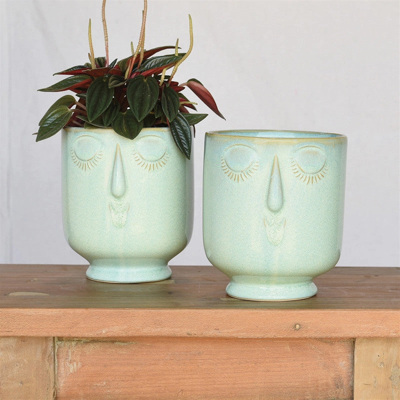 Celia Cachepot, Ceramic - Lrg - Teal