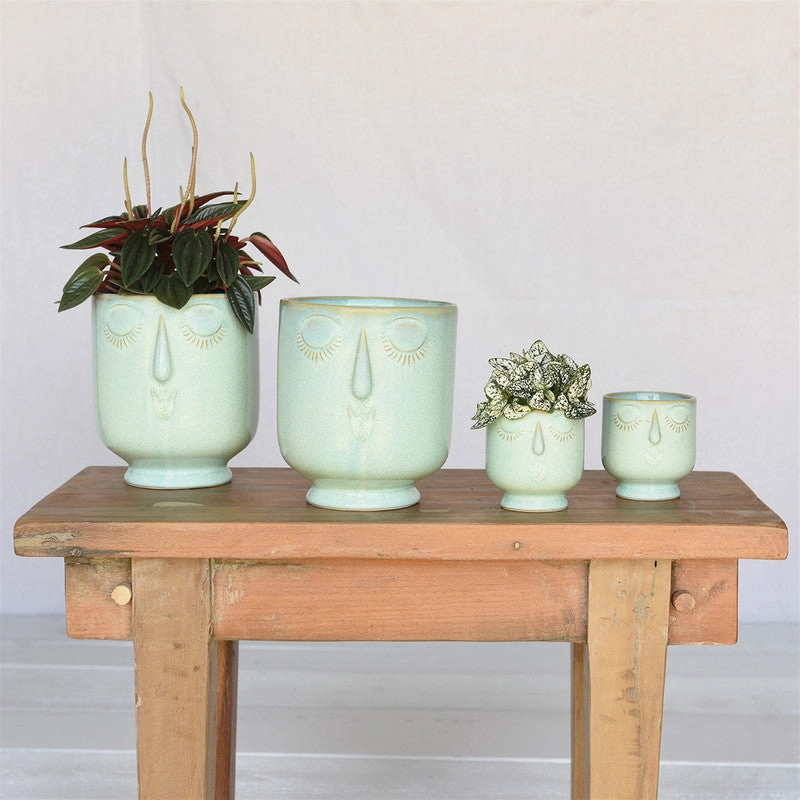 Celia Cachepot, Ceramic - Lrg - Teal