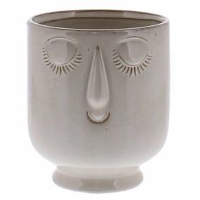 Celia Cachepot, White, Ceramic - Lrg - Fancy White Vase,Ceramic Vase