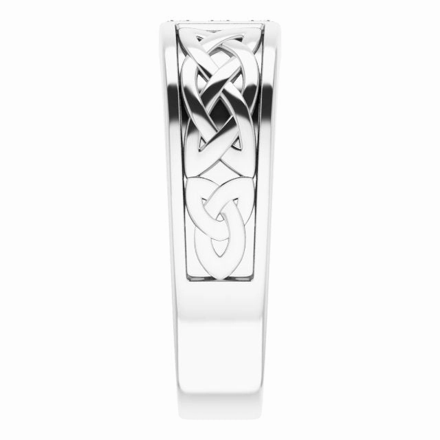 Celtic Knot Design 0.20 ctw Round Diamond Men's Ring