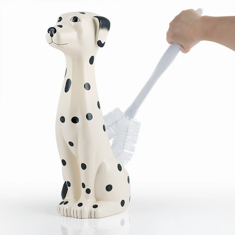 Ceramic Animal Toilet Brush Holder with Brush