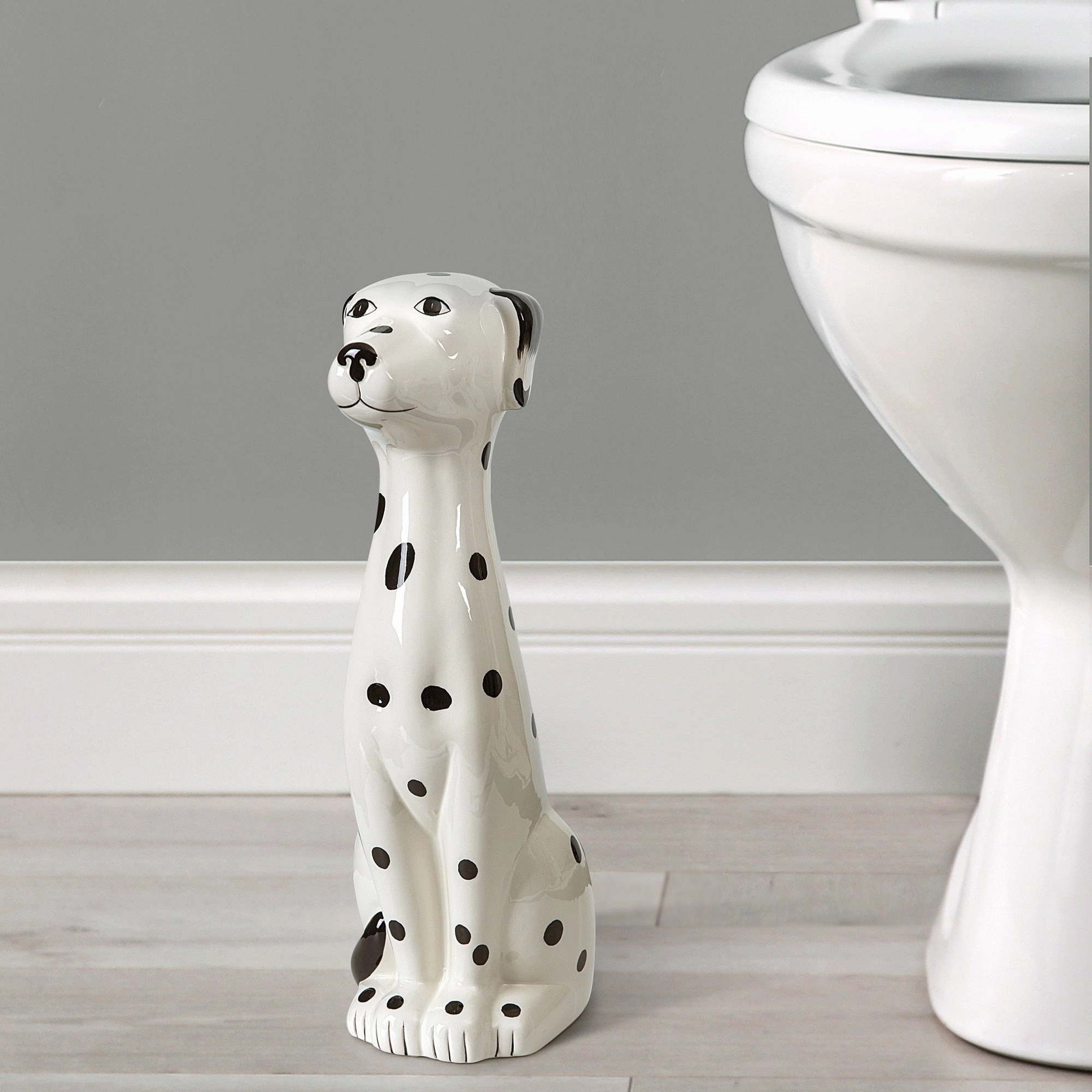 Ceramic Animal Toilet Brush Holder with Brush